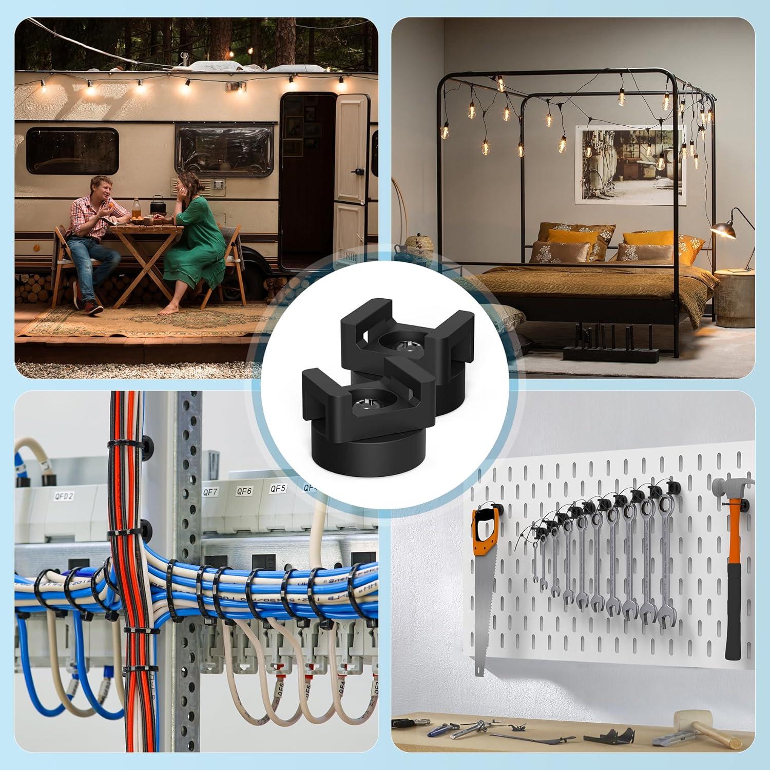 Soportes de Bridas Magnéticas AIYOTAR 110 Pcs Nylon