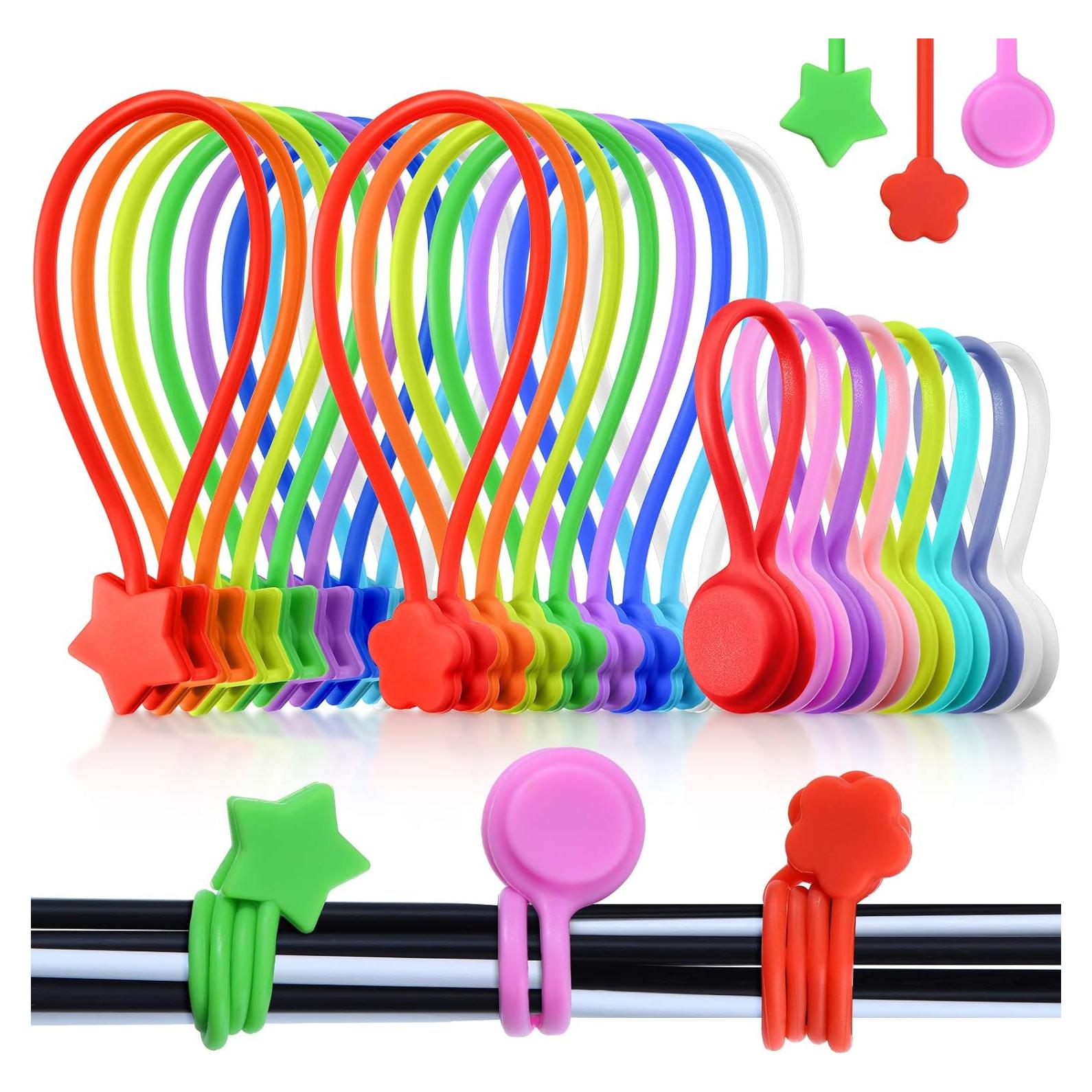 32 Sujetadores Magnéticos de Silicona Weewooday 10 cm