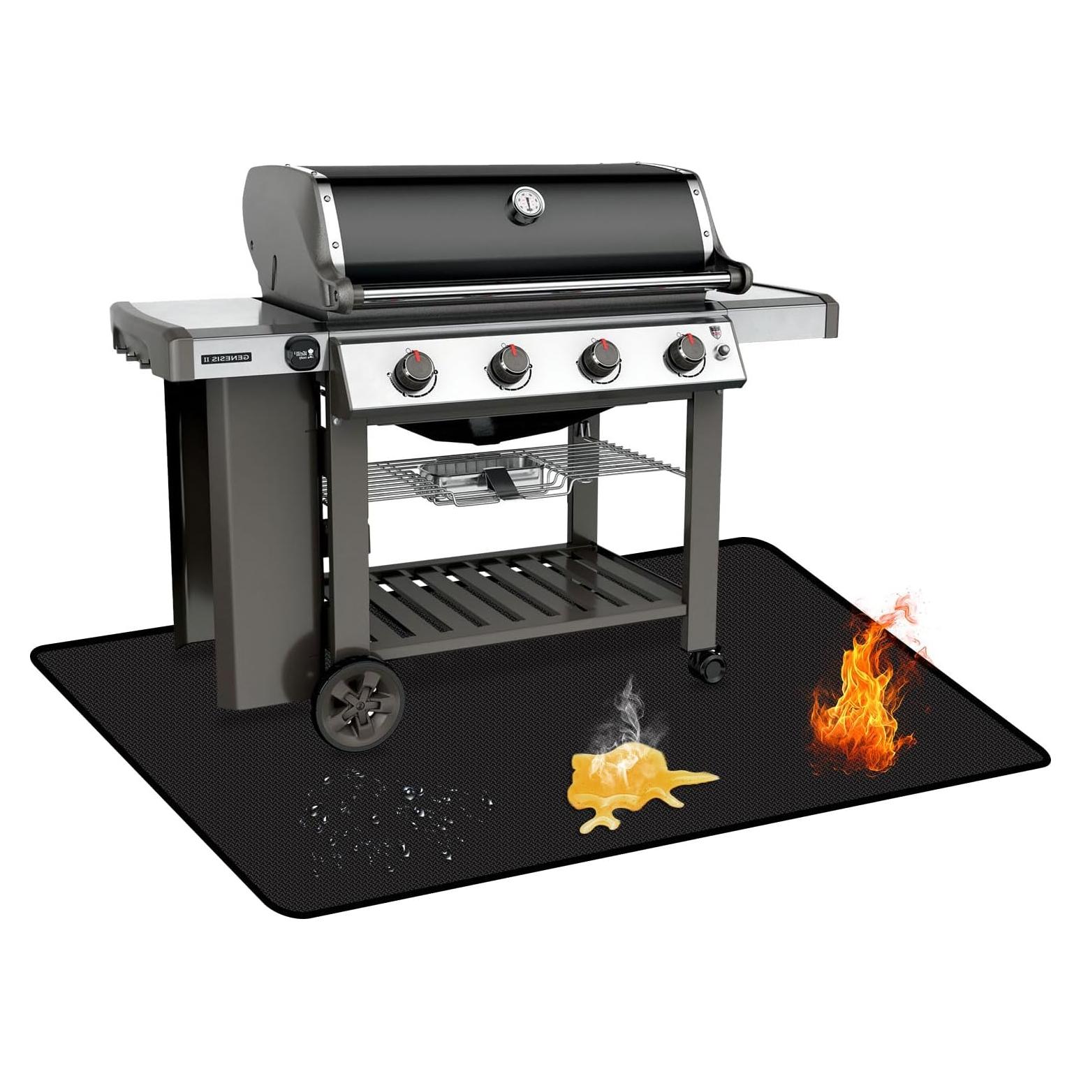 Tapete para Parrilla Rumlick HDC-153 60x40cm A Prueba de Fuego