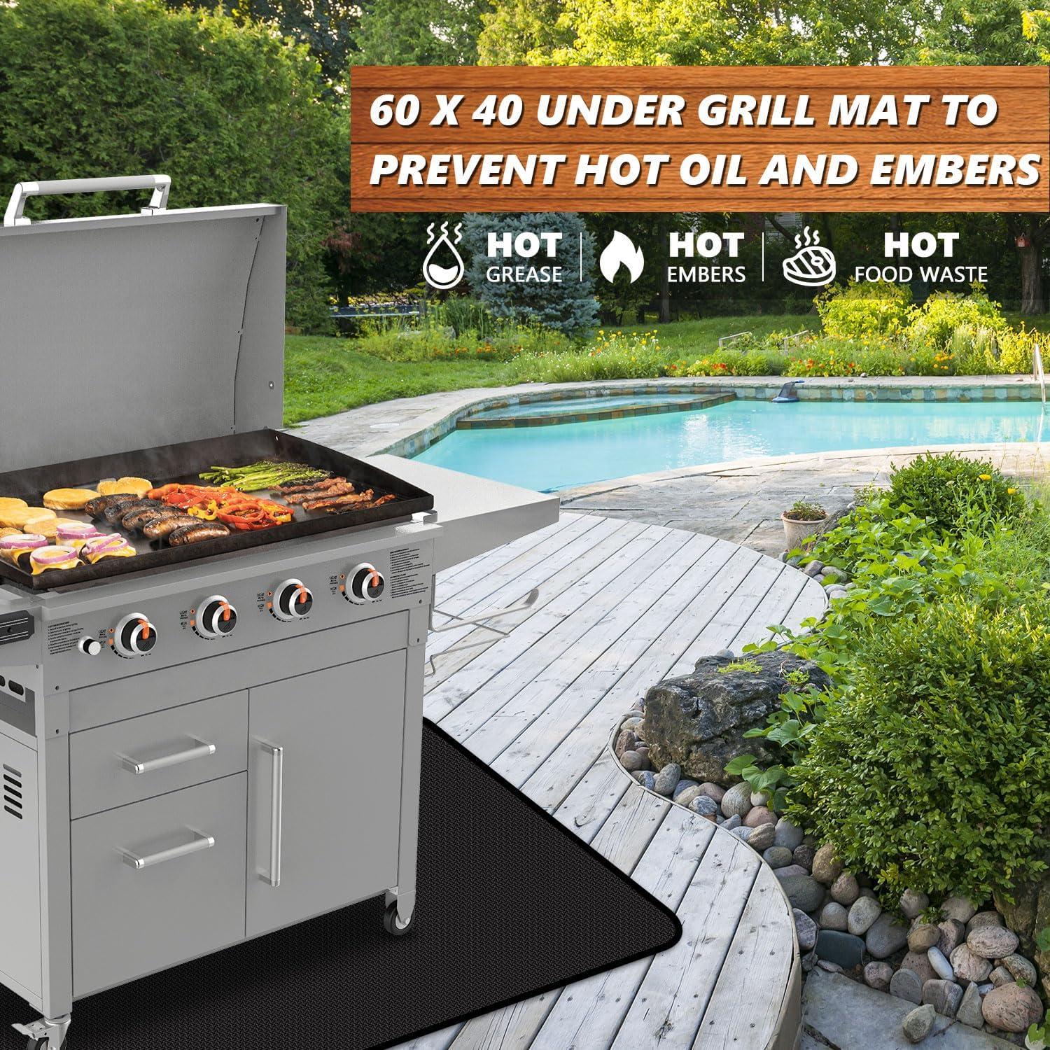 Tapete para Parrilla Rumlick HDC-153 60x40cm A Prueba de Fuego