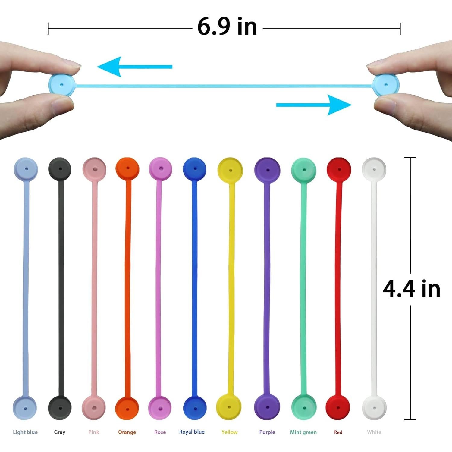 Paquete de 12 Sujetadores Magnéticos Motiloo de Silicona