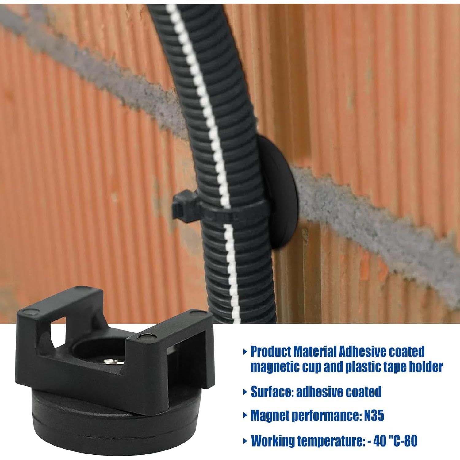 20 Piezas Soportes Magnéticos para Cable dcvbny 3.5kg