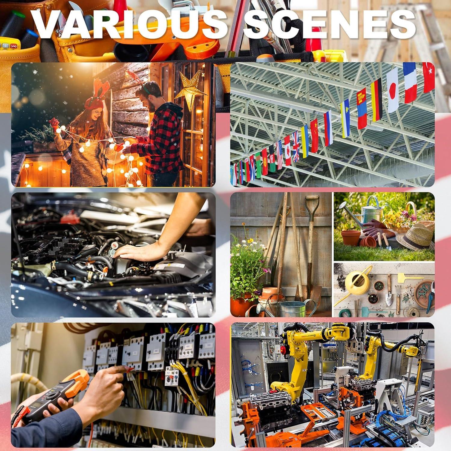 Soportes Magnéticos para Cables CANAANIN 20 Pcs Negro