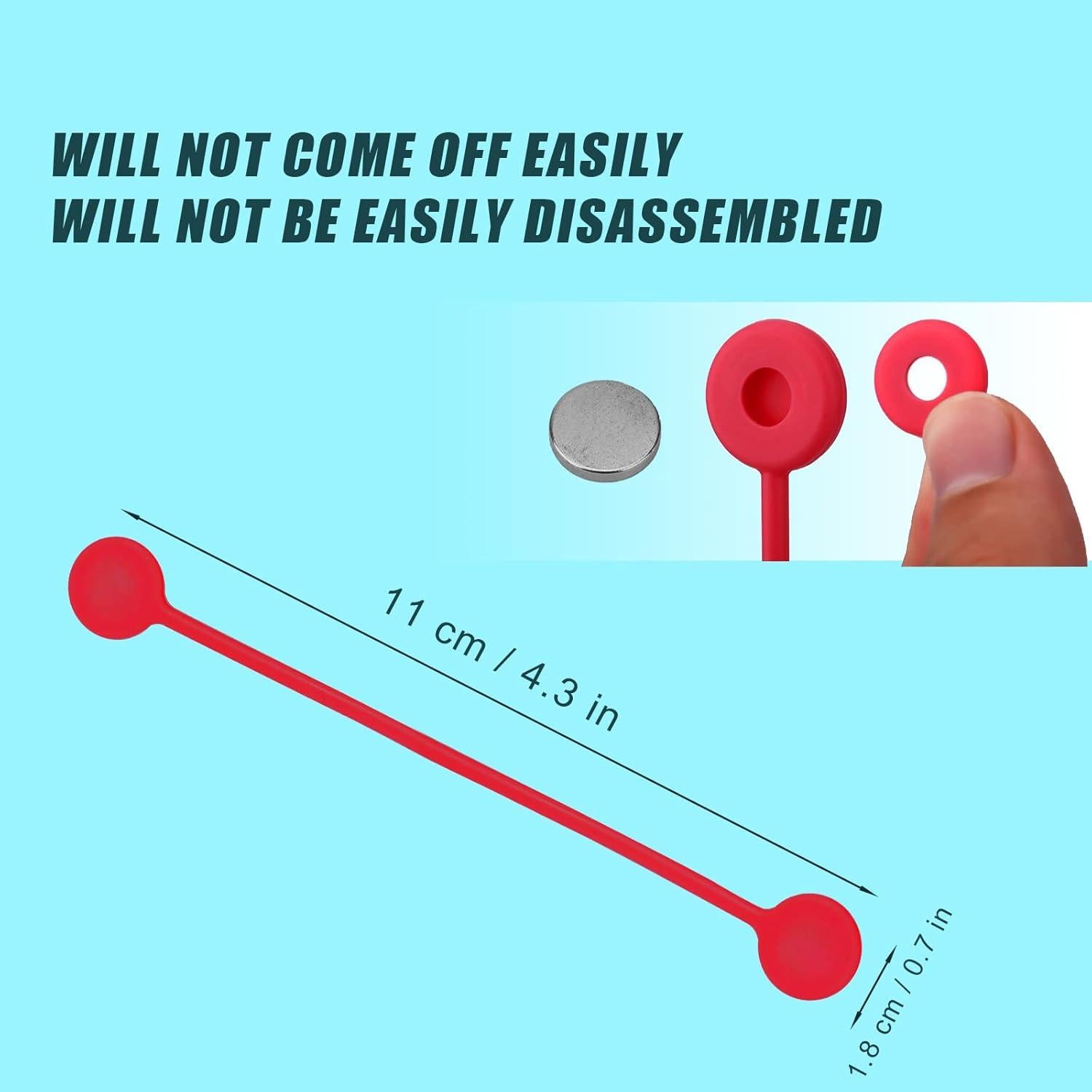 16 Clips Magnéticos KINBOM de Silicona para Cables - 8 Colores