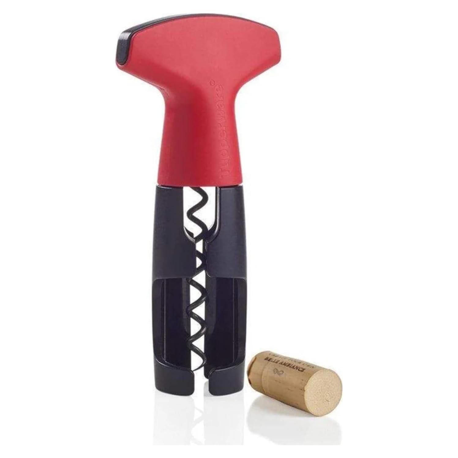 Sacacorchos Tupperware D144 Rojo y Negro 16cm