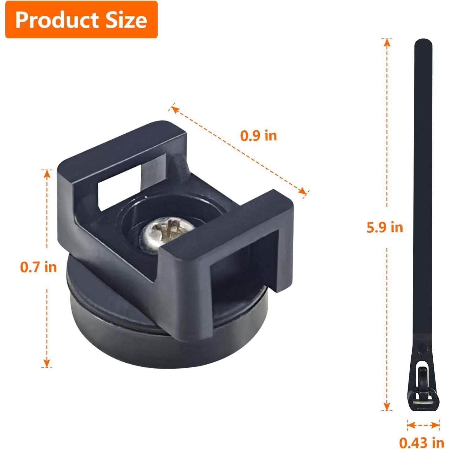 Base Magnética para Cables TKGKHK 15 Piezas 40,64 cm