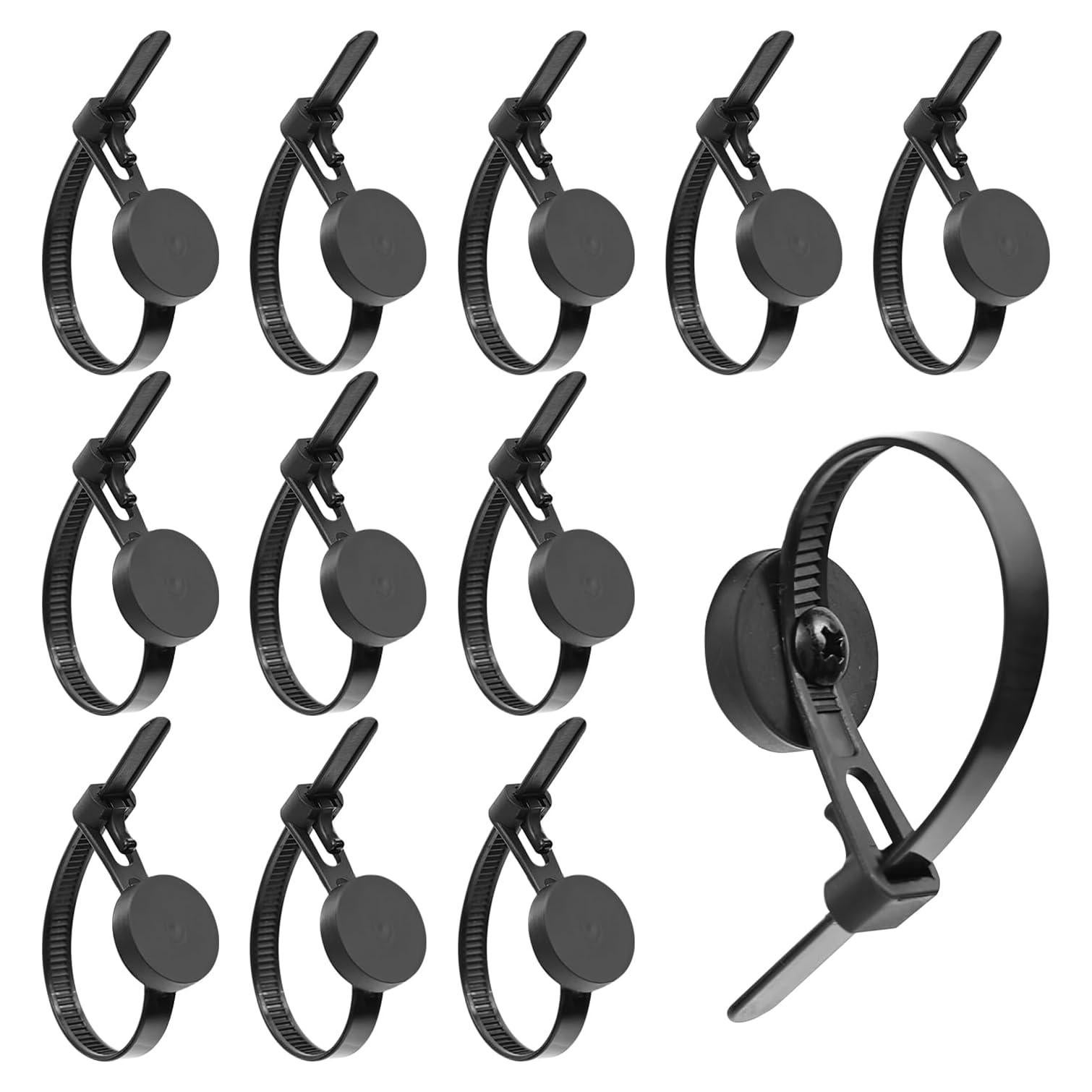 Paquete de 12 Clips Magnéticos para Organizar Cables