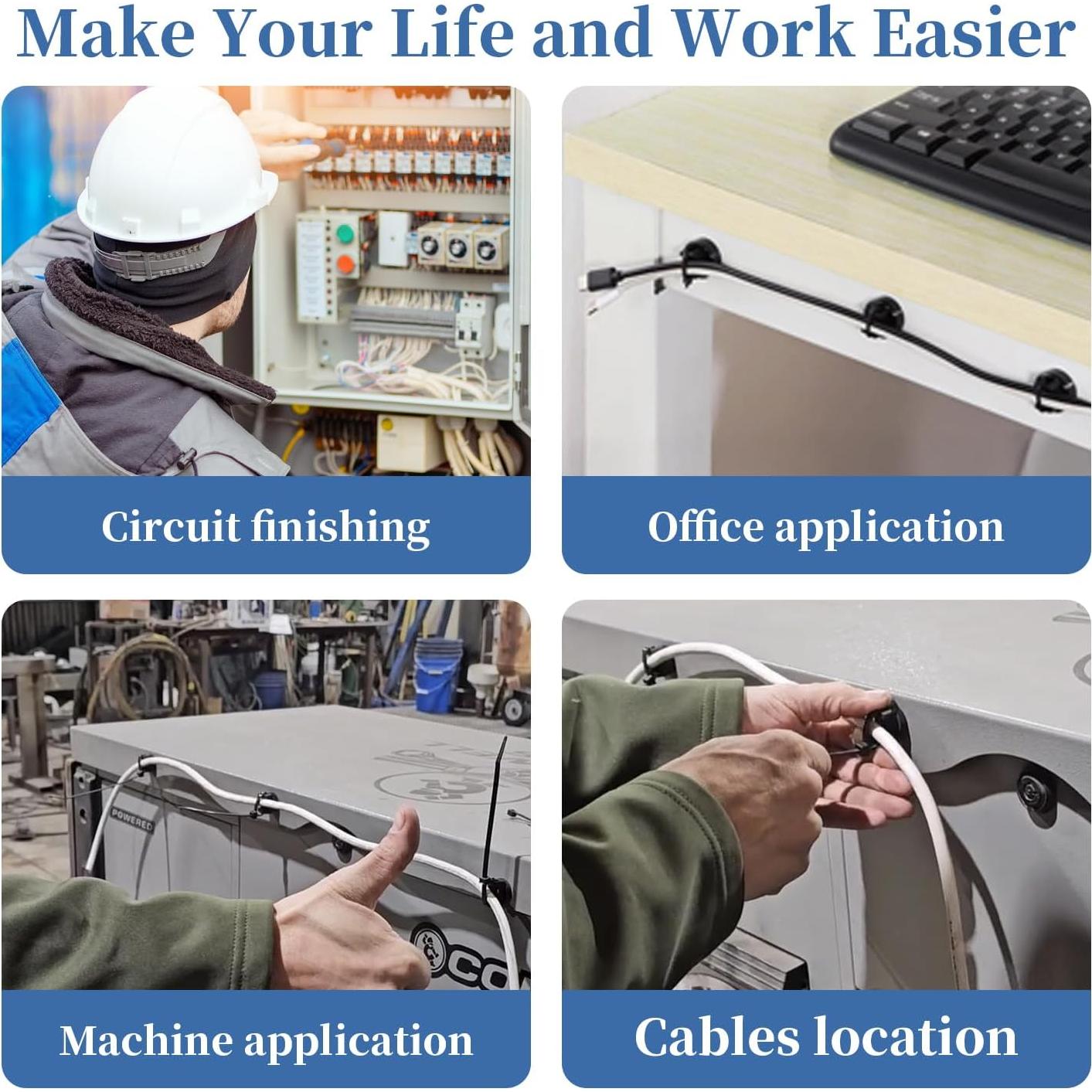 Paquete de 12 Clips Magnéticos para Organizar Cables