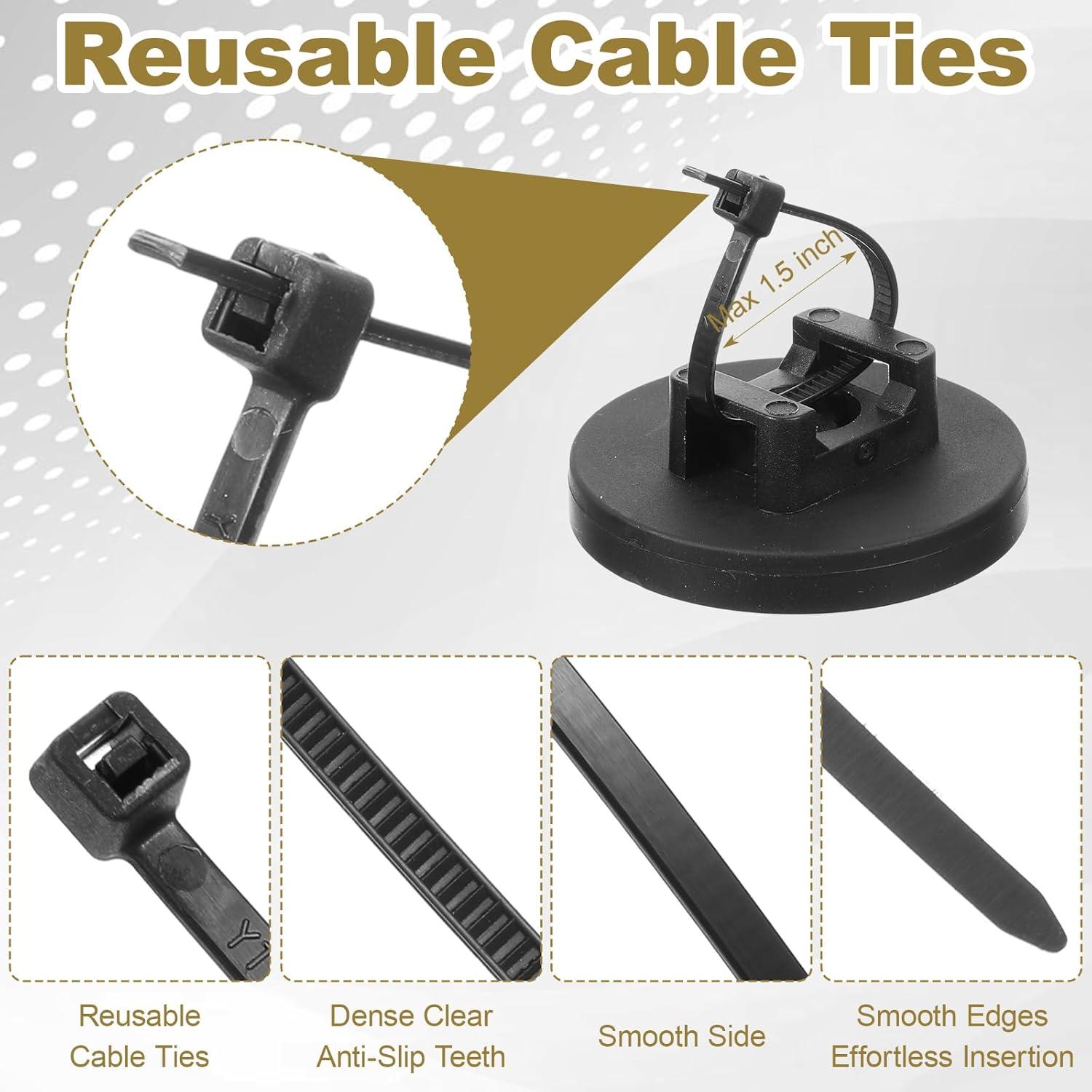 Juego de Montaje de Bridas Mekueeex 85 Piezas Soporte Magnético