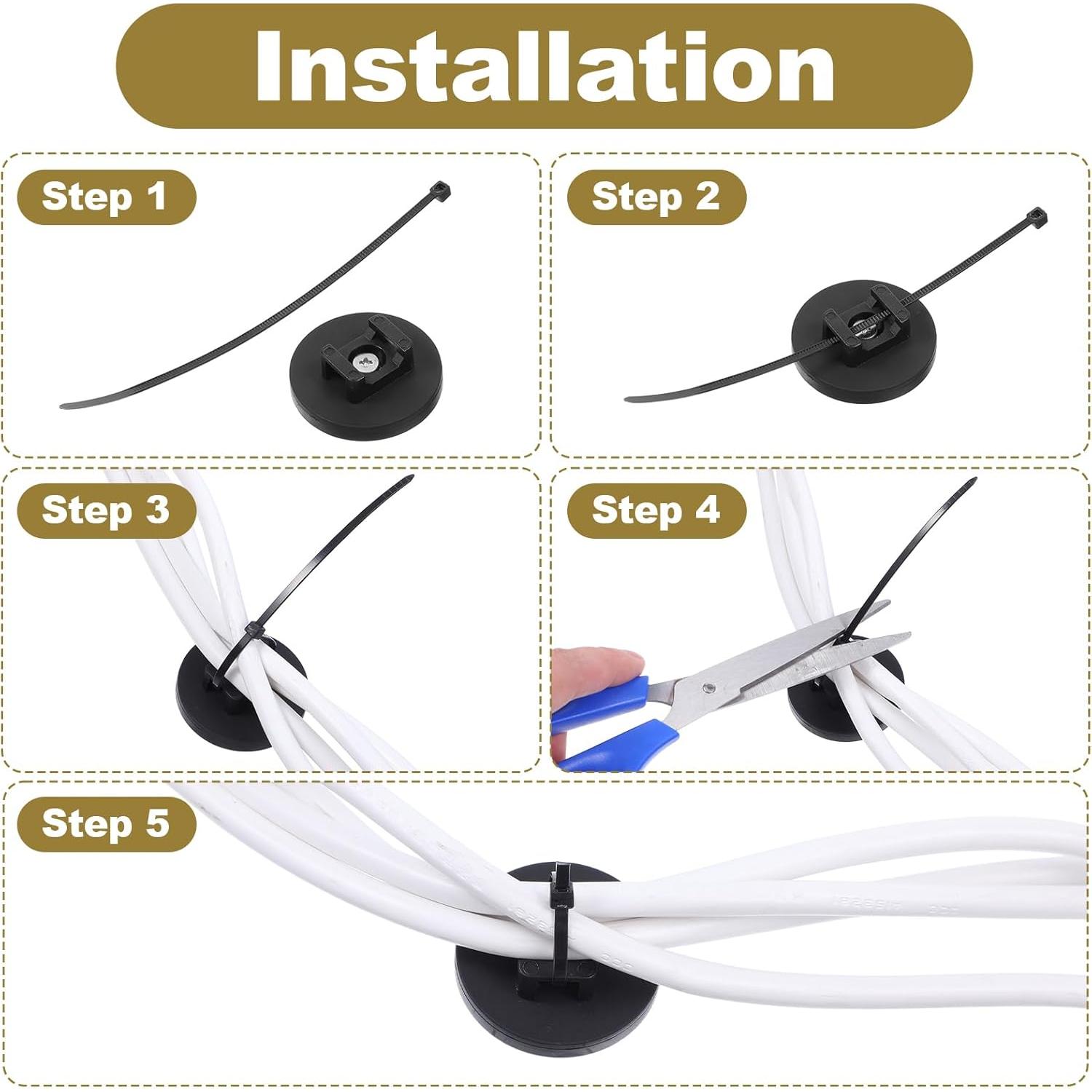 Juego de Montaje de Bridas Mekueeex 85 Piezas Soporte Magnético