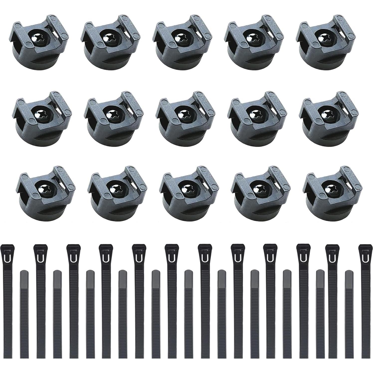 Soportes Magnéticos DyaMag 22mm con 30 Bridas Reutilizables