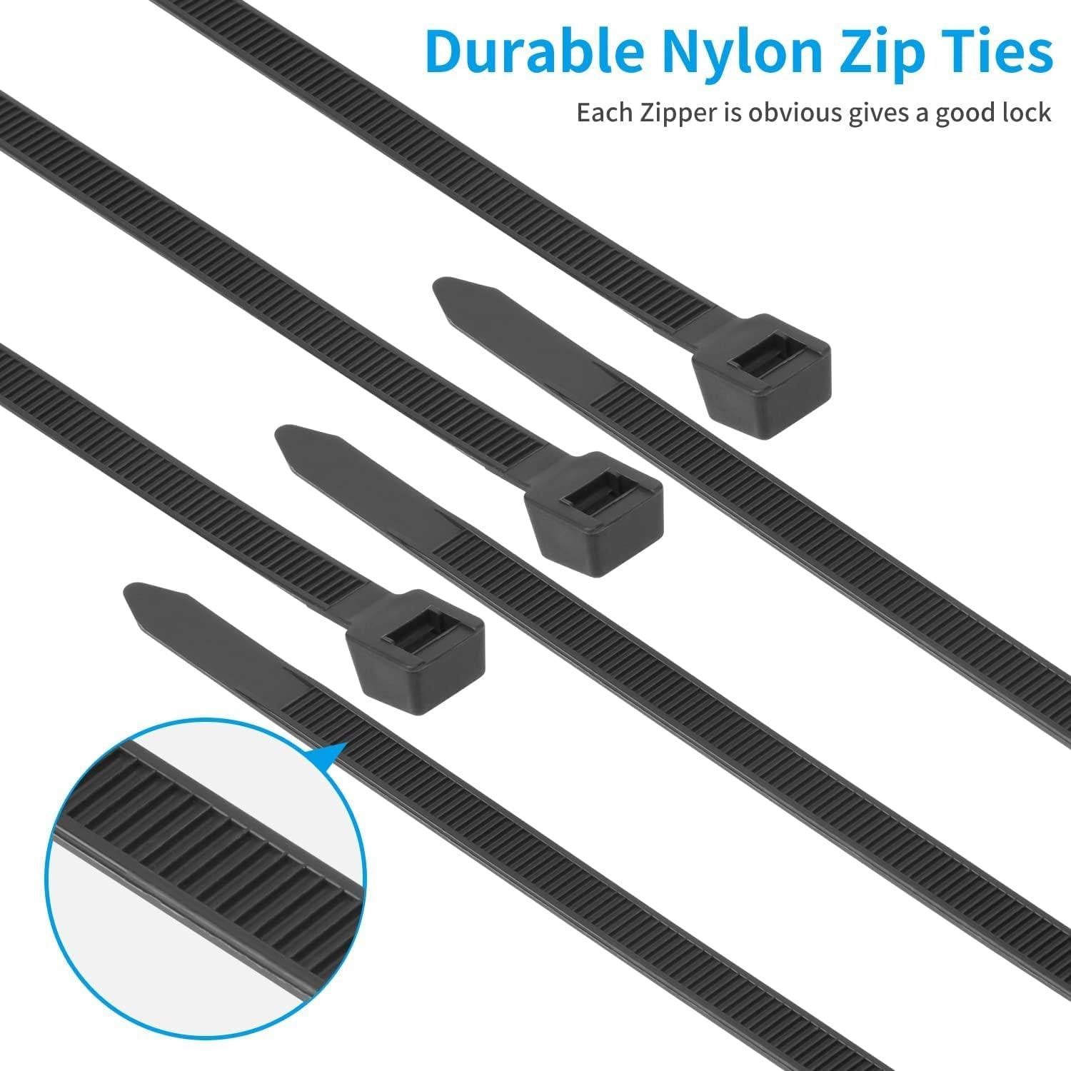 Bridas Negras Armpow 24" (60 cm) 50 PCS Alta Resistencia