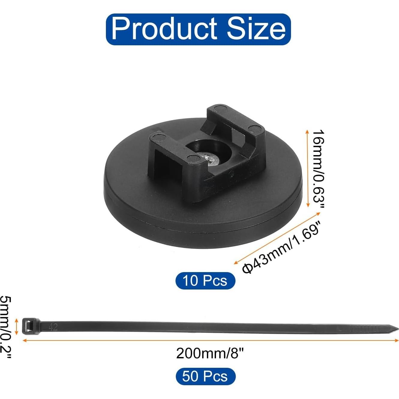 Soporte Magnético para Bridas DMiotech 5 Pcs 200mm Negro