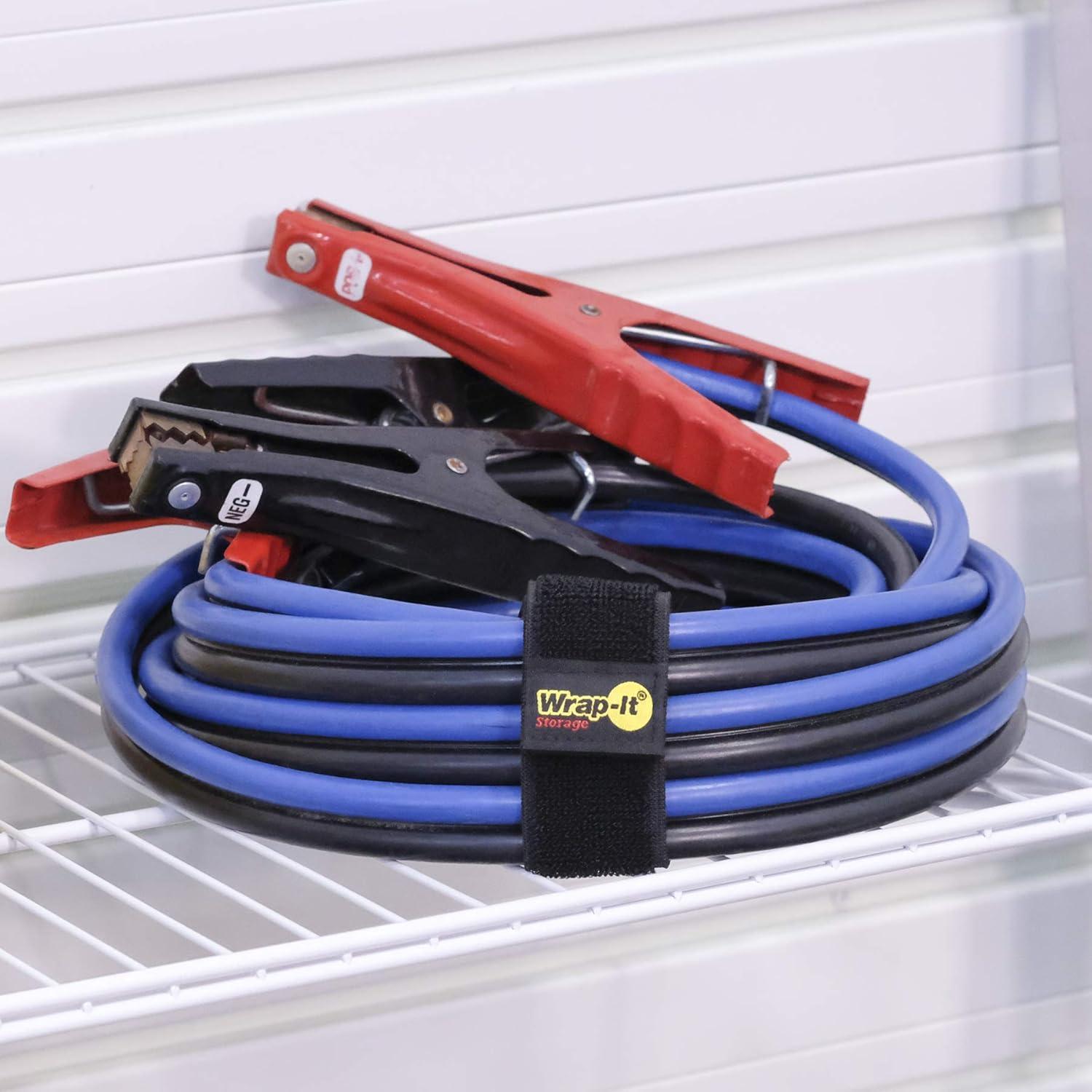 Correas Organizador de Cables Wrap-It Storage 12" Negro 8 Pzas