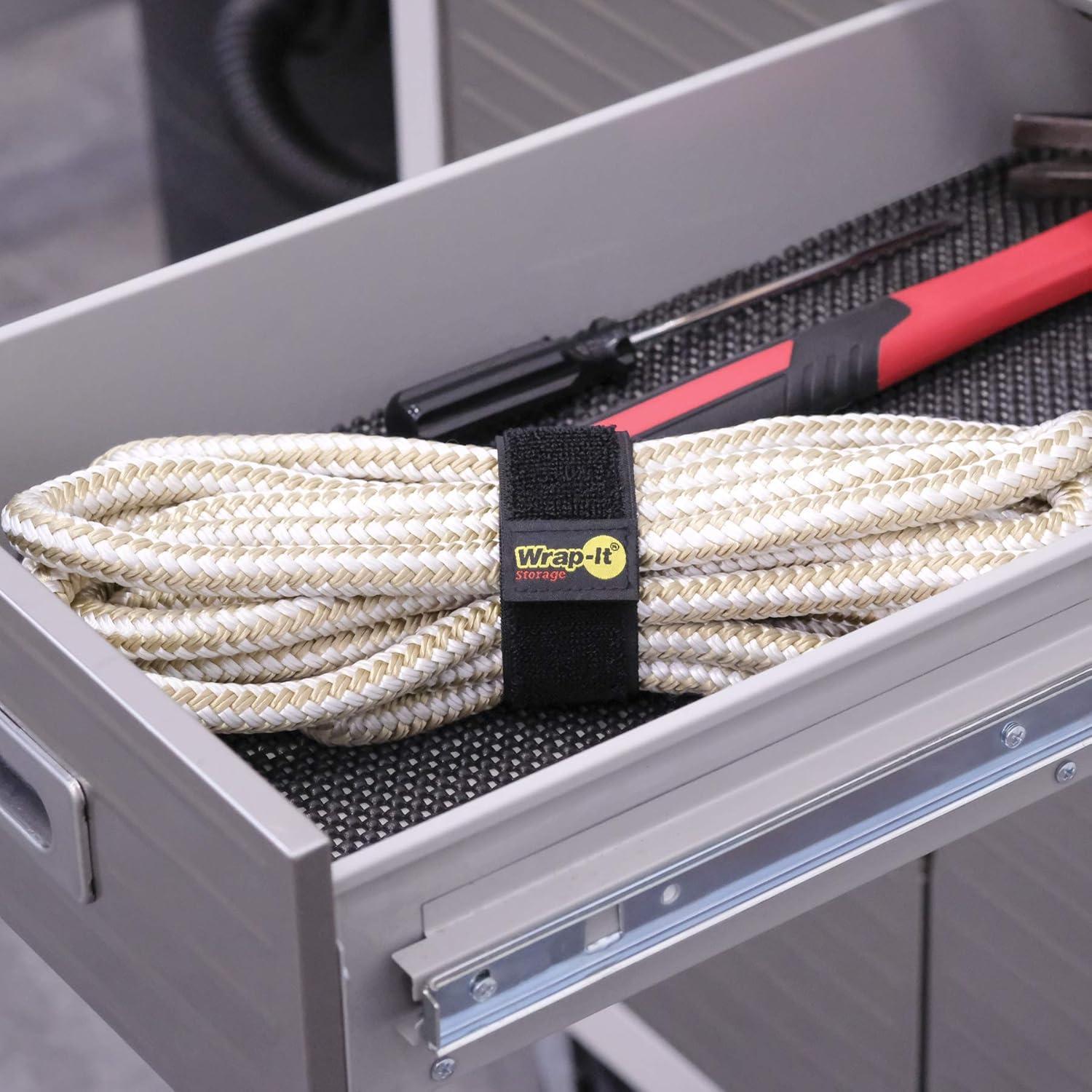 Correas Organizador de Cables Wrap-It Storage 12" Negro 8 Pzas