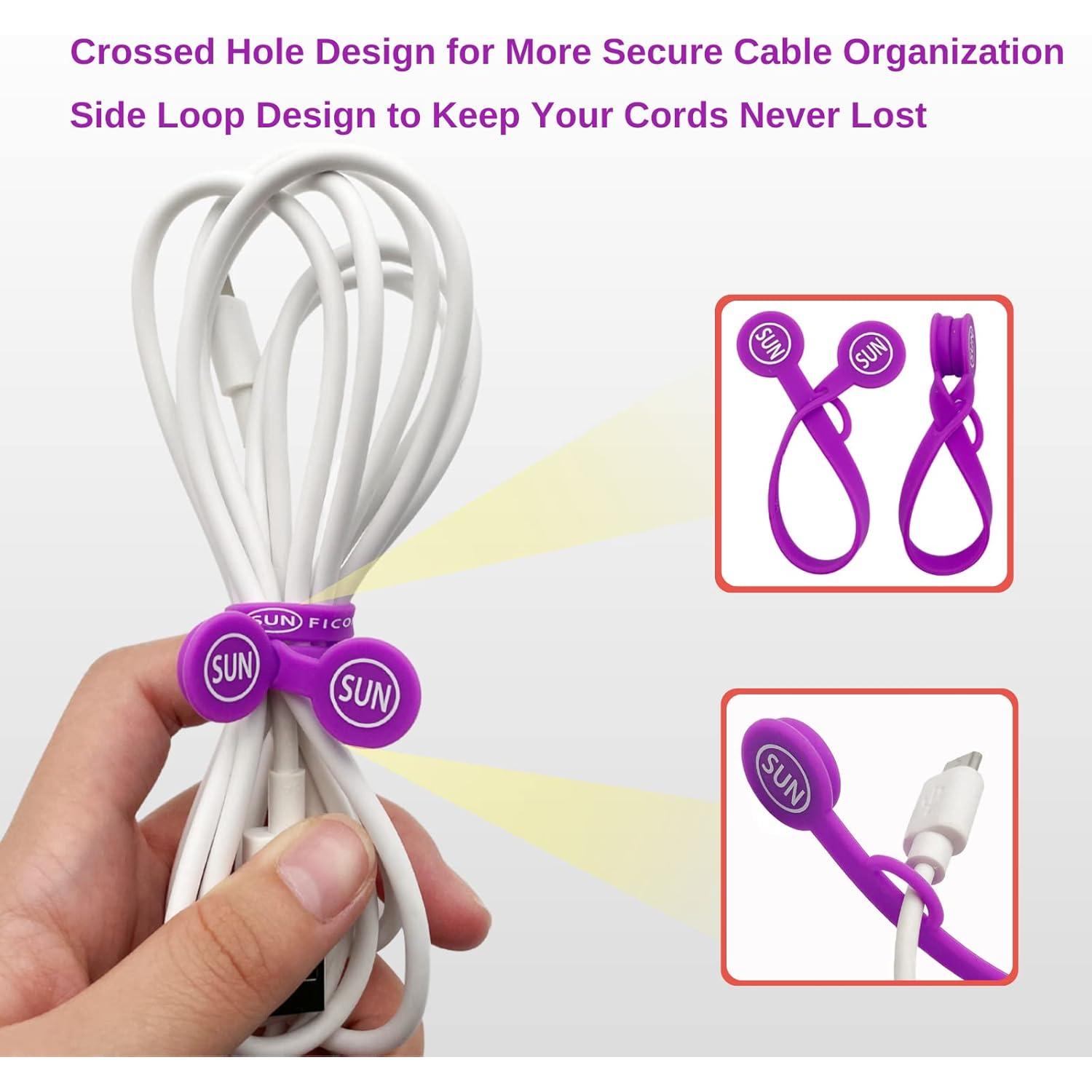 Organizadores de Cables Magnéticos SUNFICON 20 Piezas Multicolor