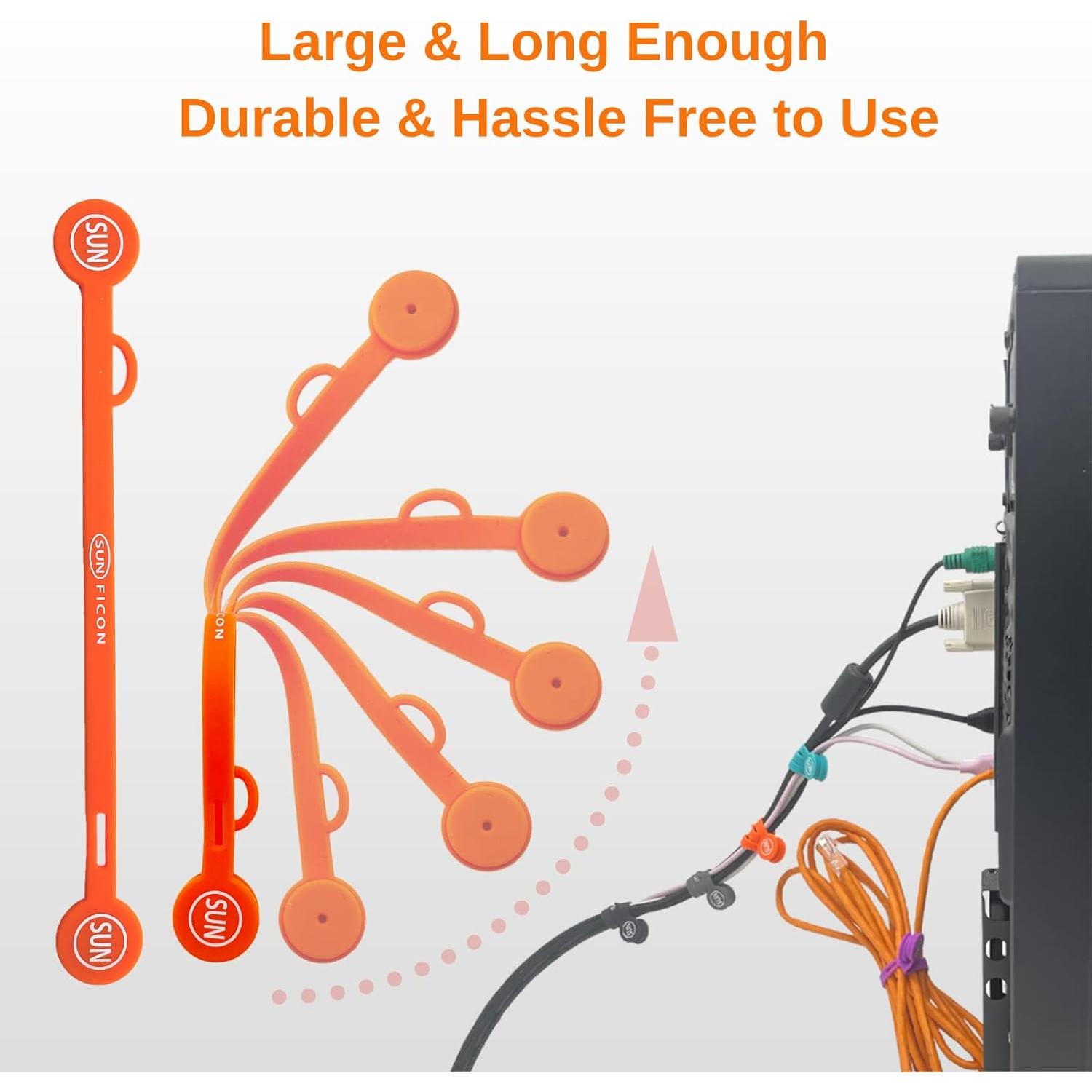 Organizadores de Cables Magnéticos SUNFICON 20 Piezas Multicolor