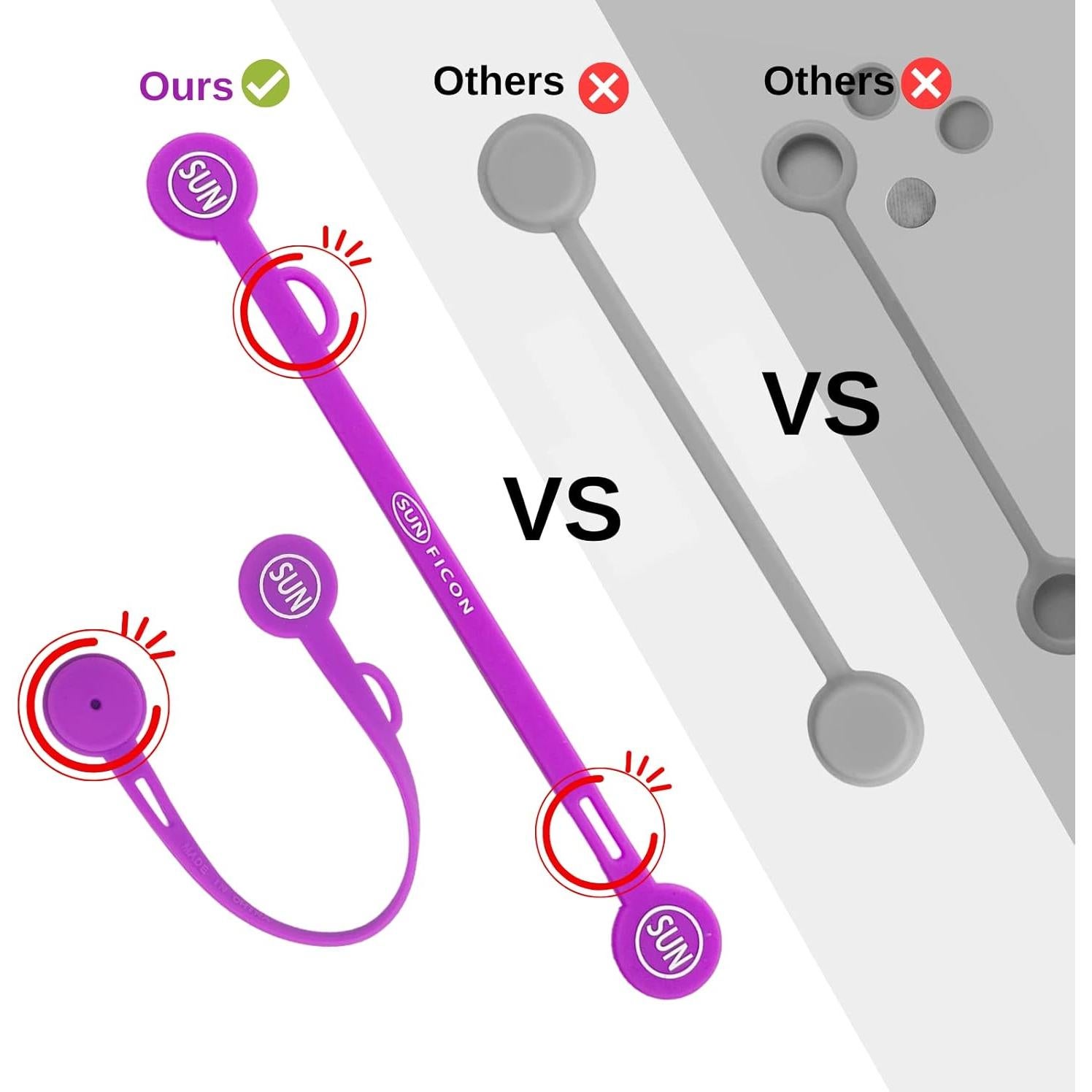 Organizadores de Cables Magnéticos SUNFICON 20 Piezas Multicolor