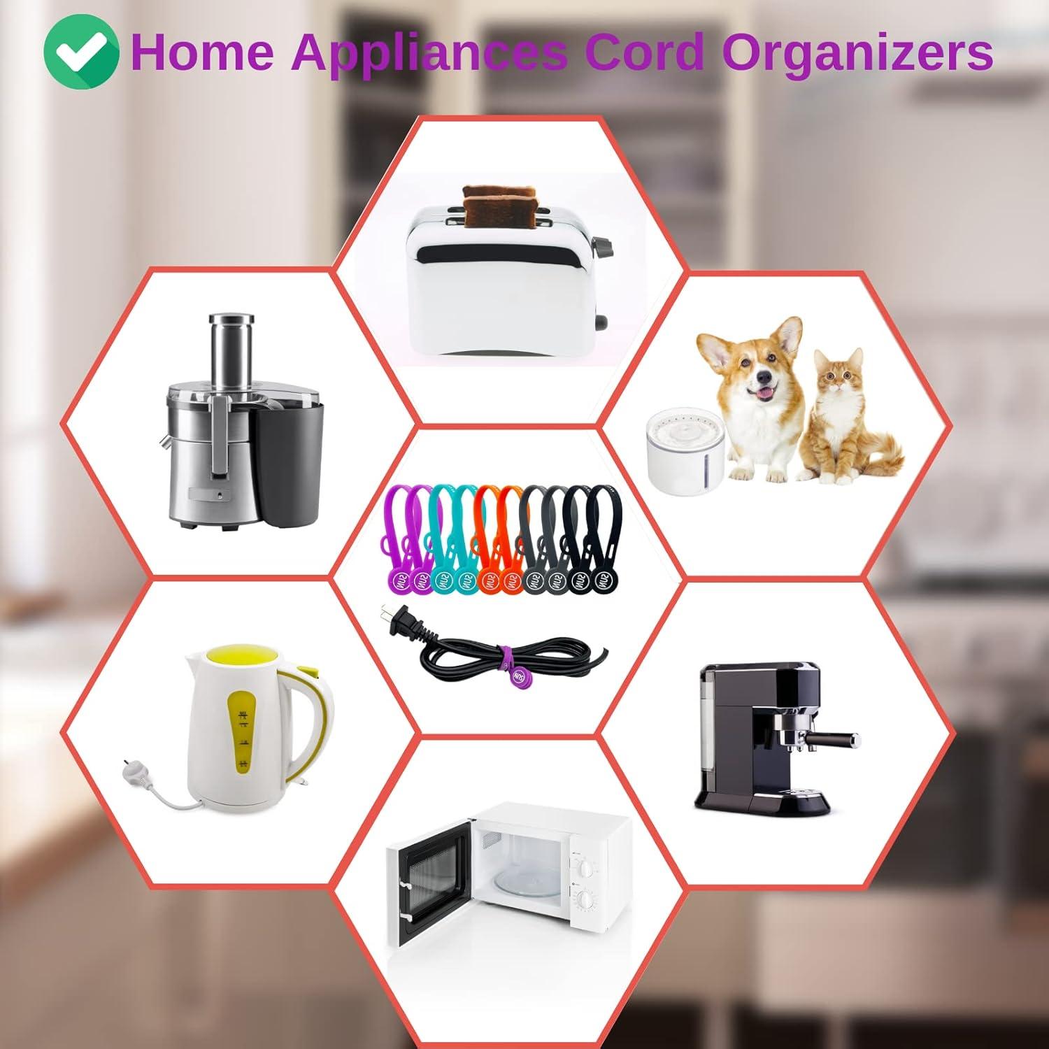 Organizadores de Cables Magnéticos SUNFICON 20 Piezas Multicolor