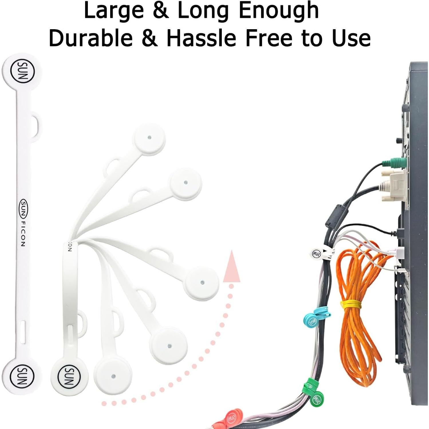 Organizadores de Cables Magnéticos SUNFICON 10 Piezas Silicona