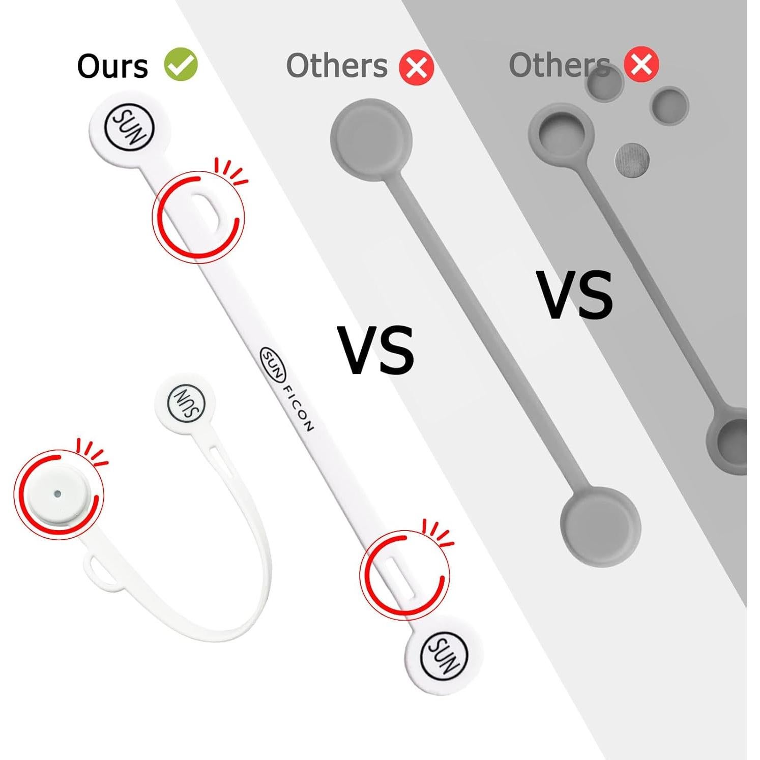 Organizadores de Cables Magnéticos SUNFICON 10 Piezas Silicona