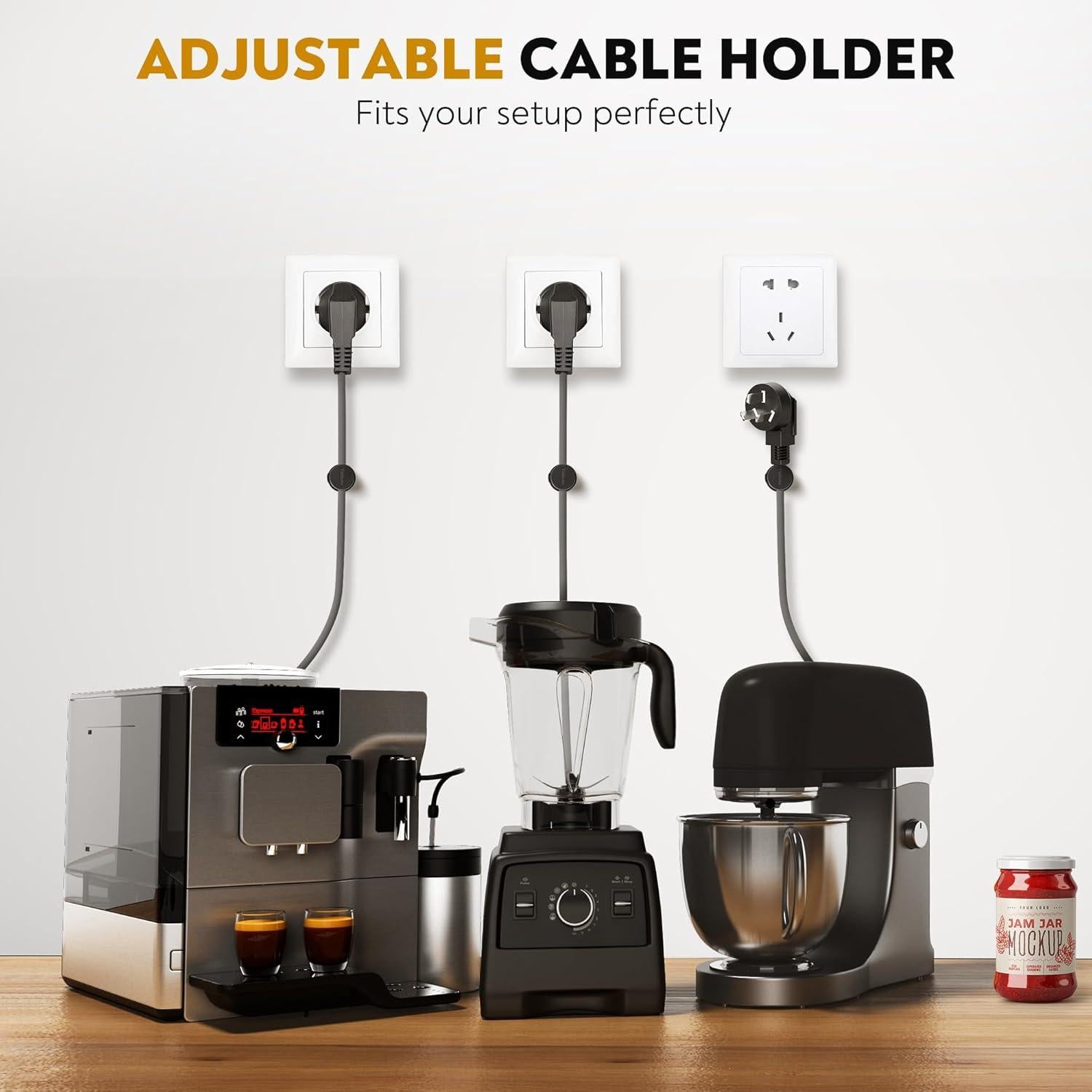 Paquete de 8 Clips Magnéticos VieHome para Gestión de Cables