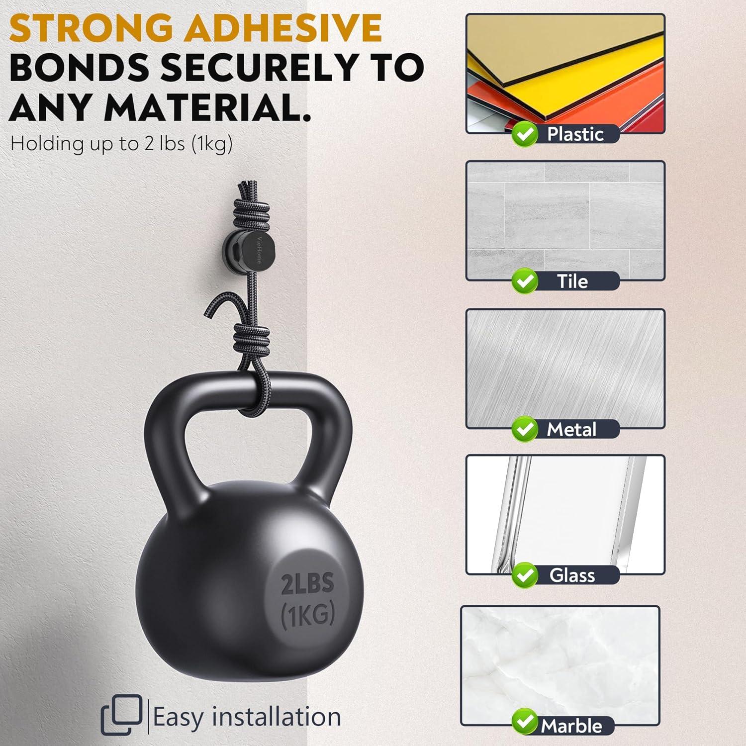 Paquete de 8 Clips Magnéticos VieHome para Gestión de Cables