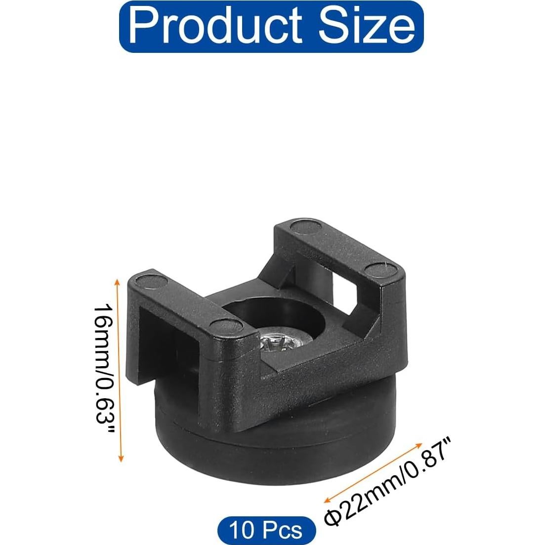 Soporte Magnético para Bridas DMiotech 5 Pcs 22mm Negro