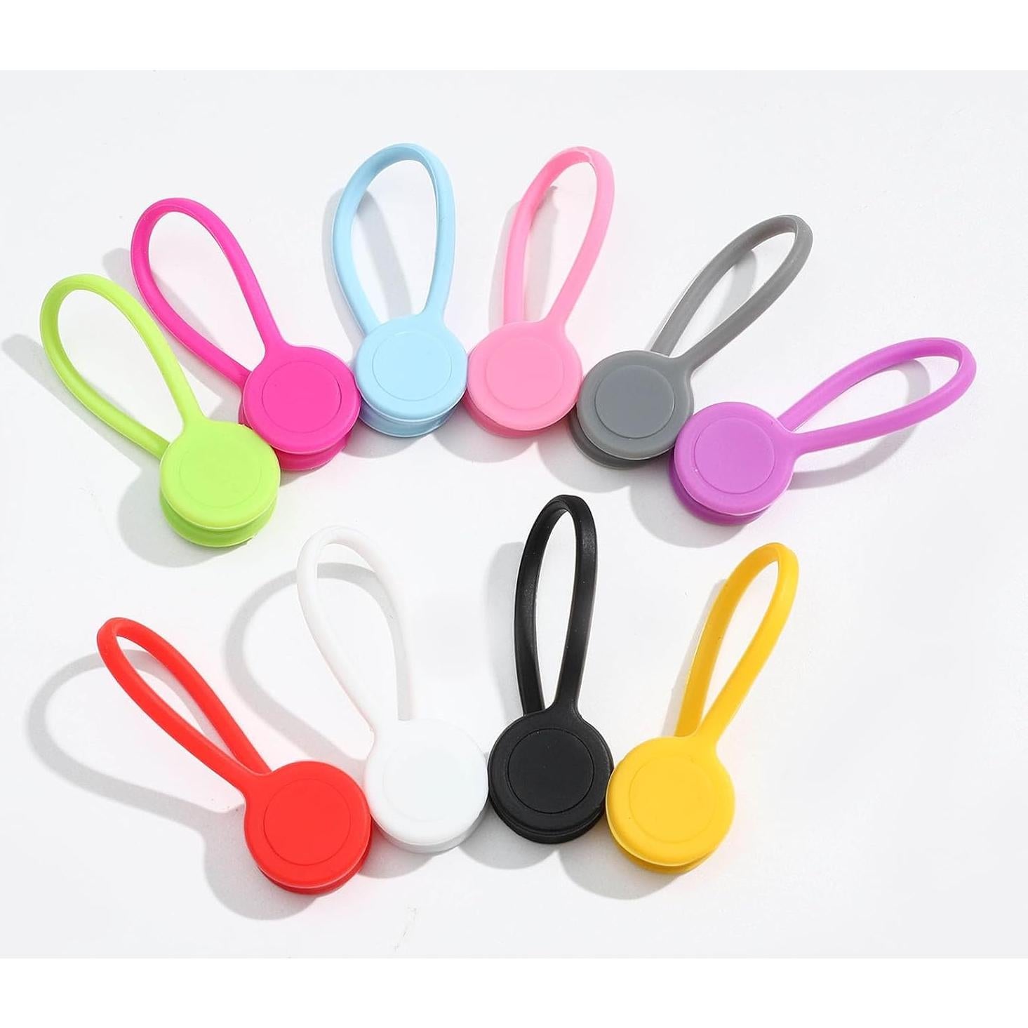 20 Correas Magnéticas de Silicona SUBANG para Cables