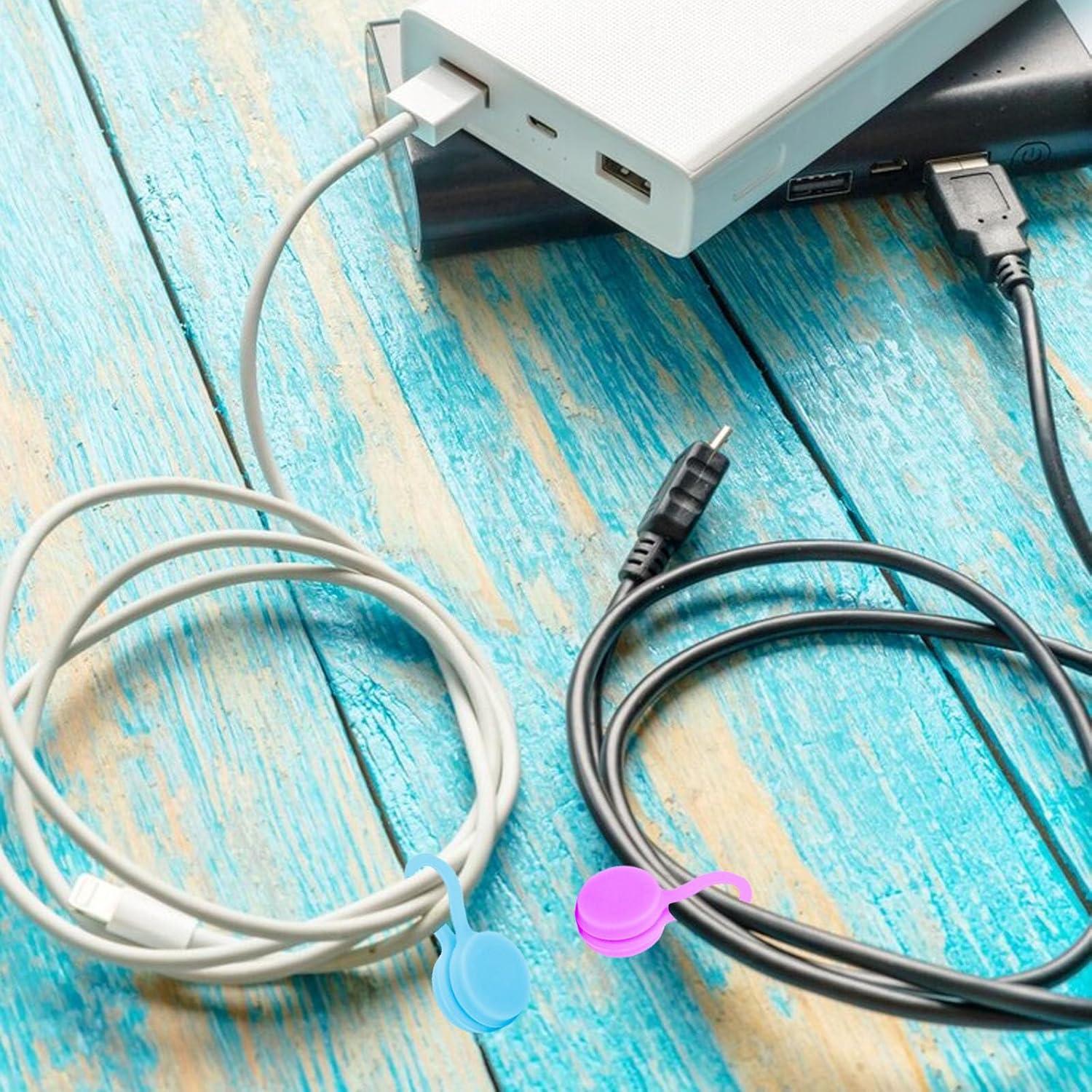 20 Correas Magnéticas de Silicona SUBANG para Cables
