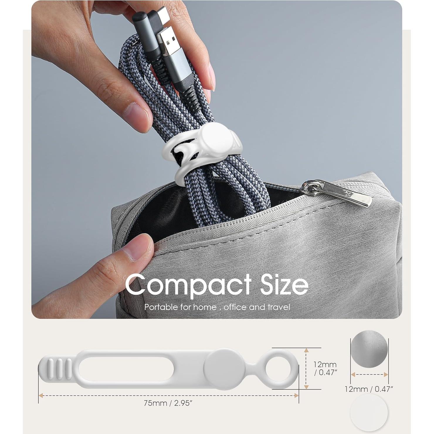 Organizador de Cables Nearockle 8 Piezas Silicona Magnético