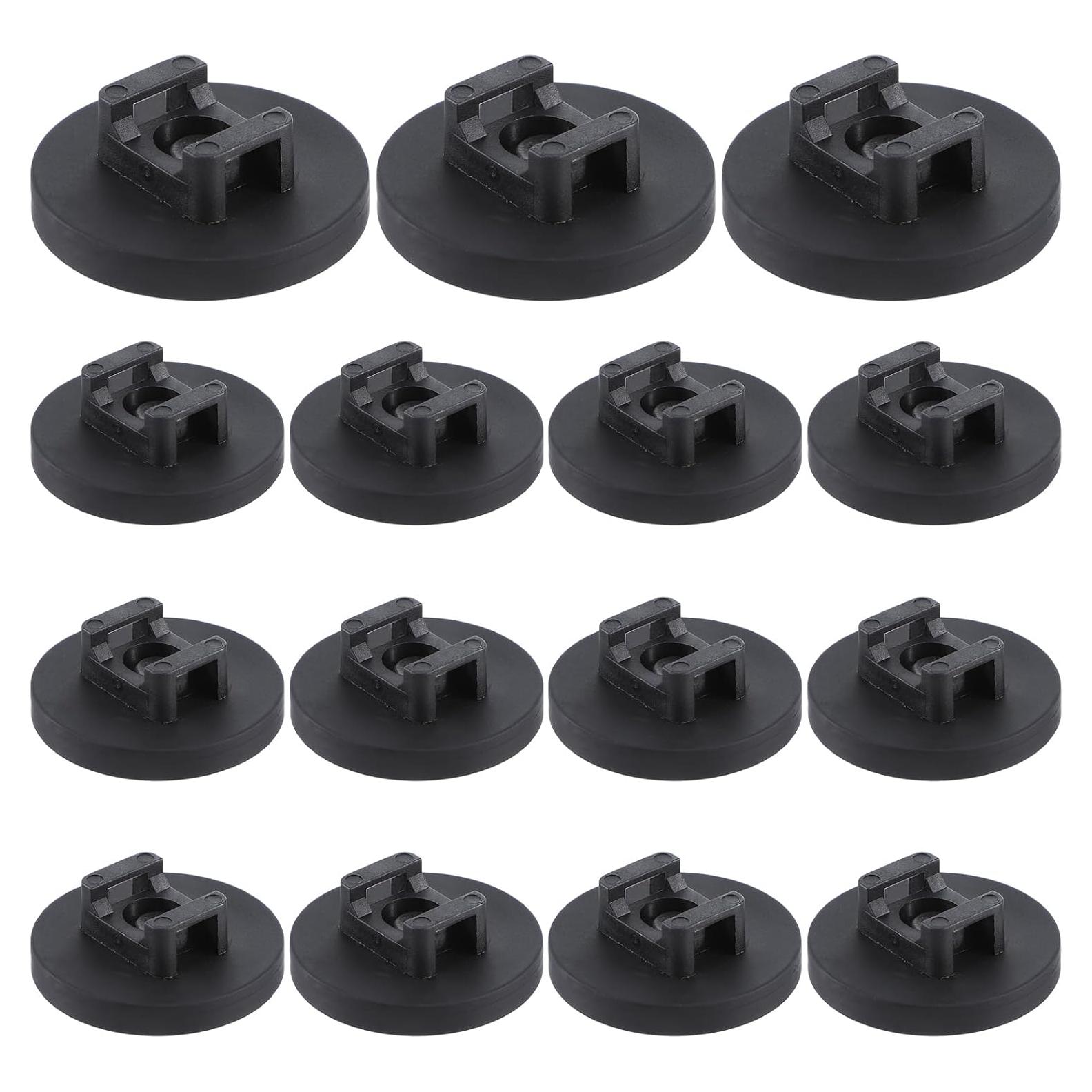 15 Clips Magnéticos para Cables Tobeelec Soporte Negro