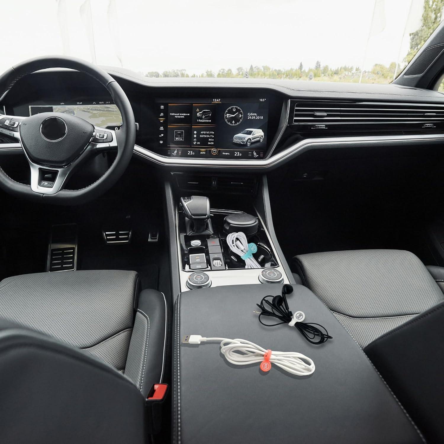 SUNFICON 10 Clips Magnéticos Organizadores de Cables Multicolor