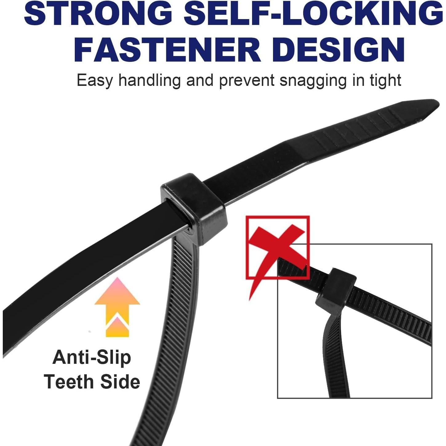 Bridas de Nylon RAZCC 1200pcs 16 Pulgadas 70lb Resistentes