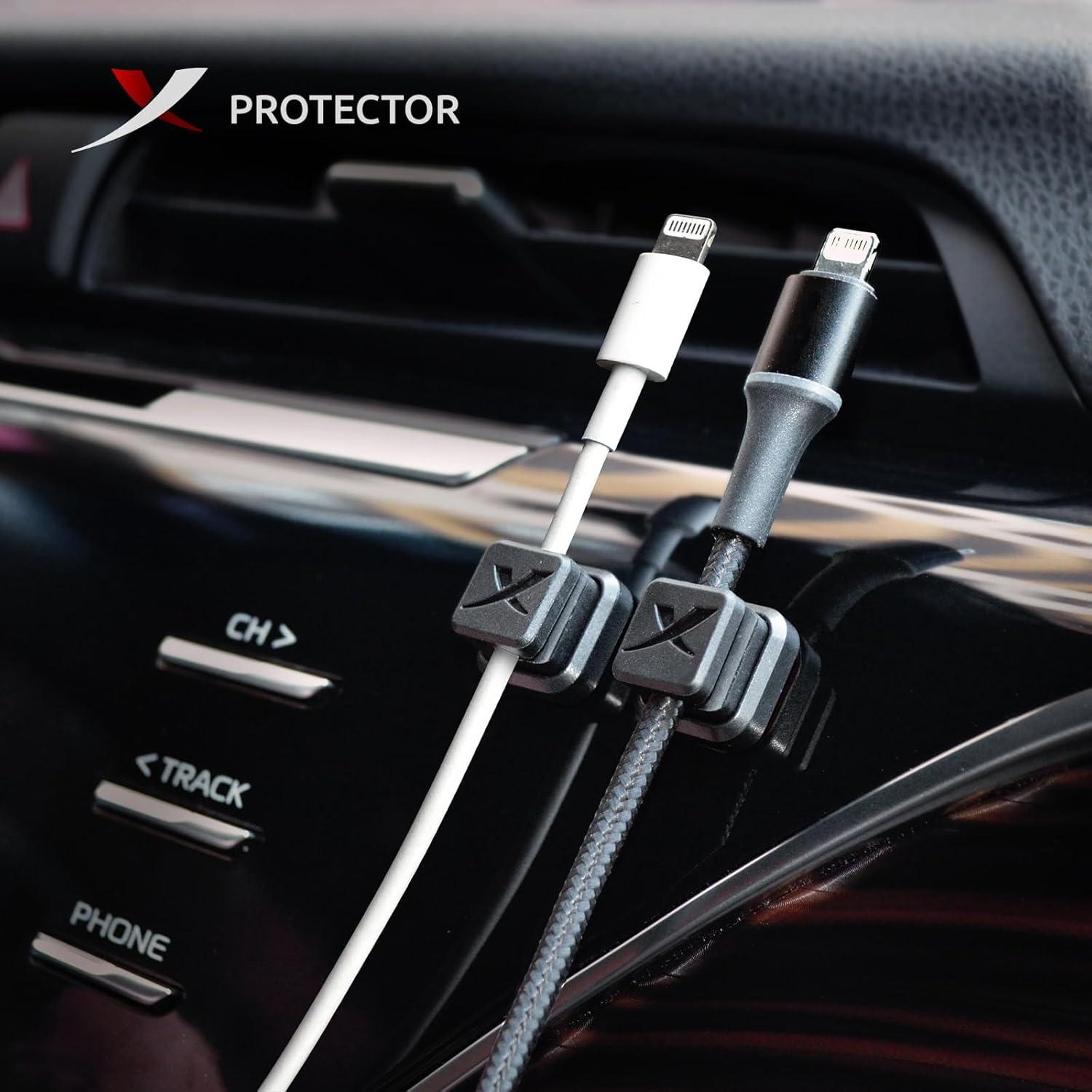 Soportes de Cable Magnéticos X-Protector 3 PCS - Negro