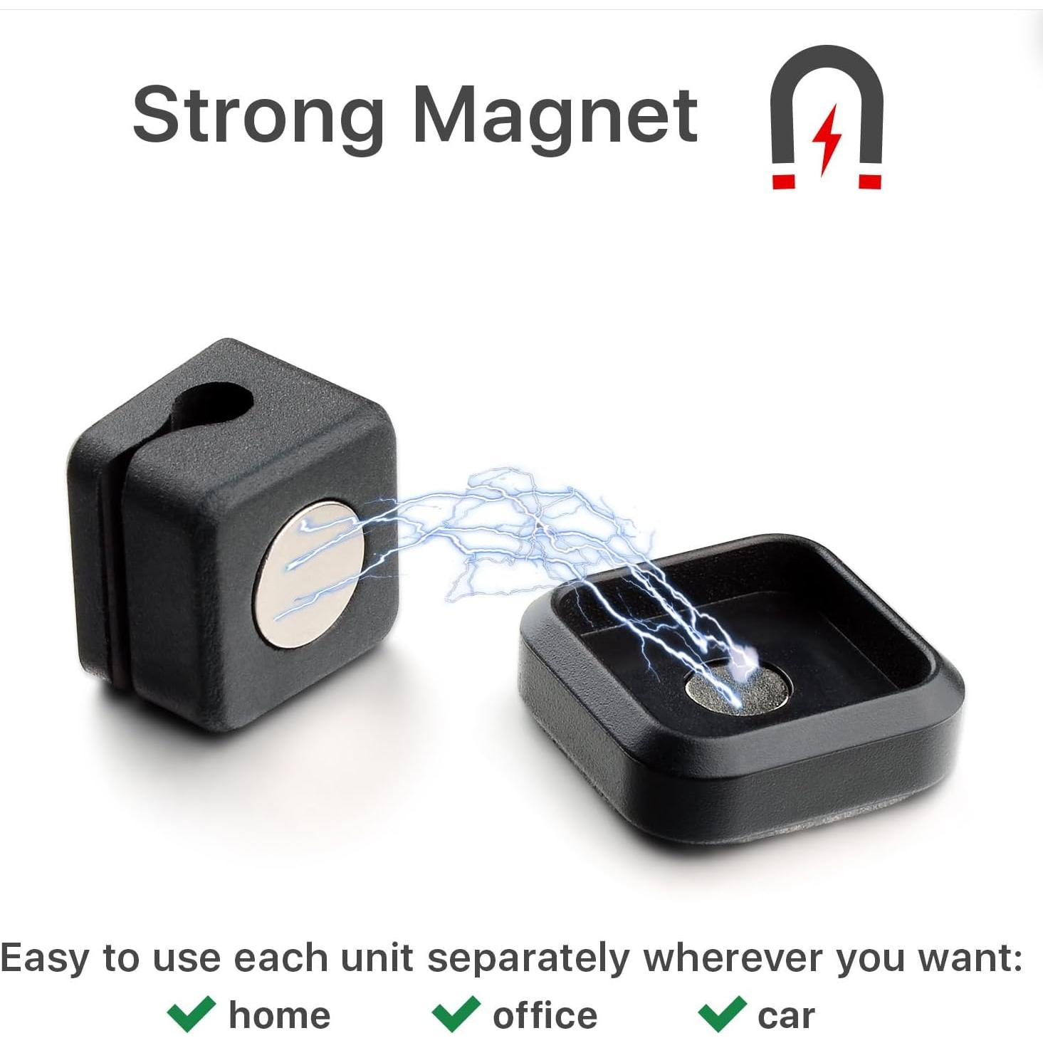 Soportes de Cable Magnéticos X-Protector 3 PCS - Negro