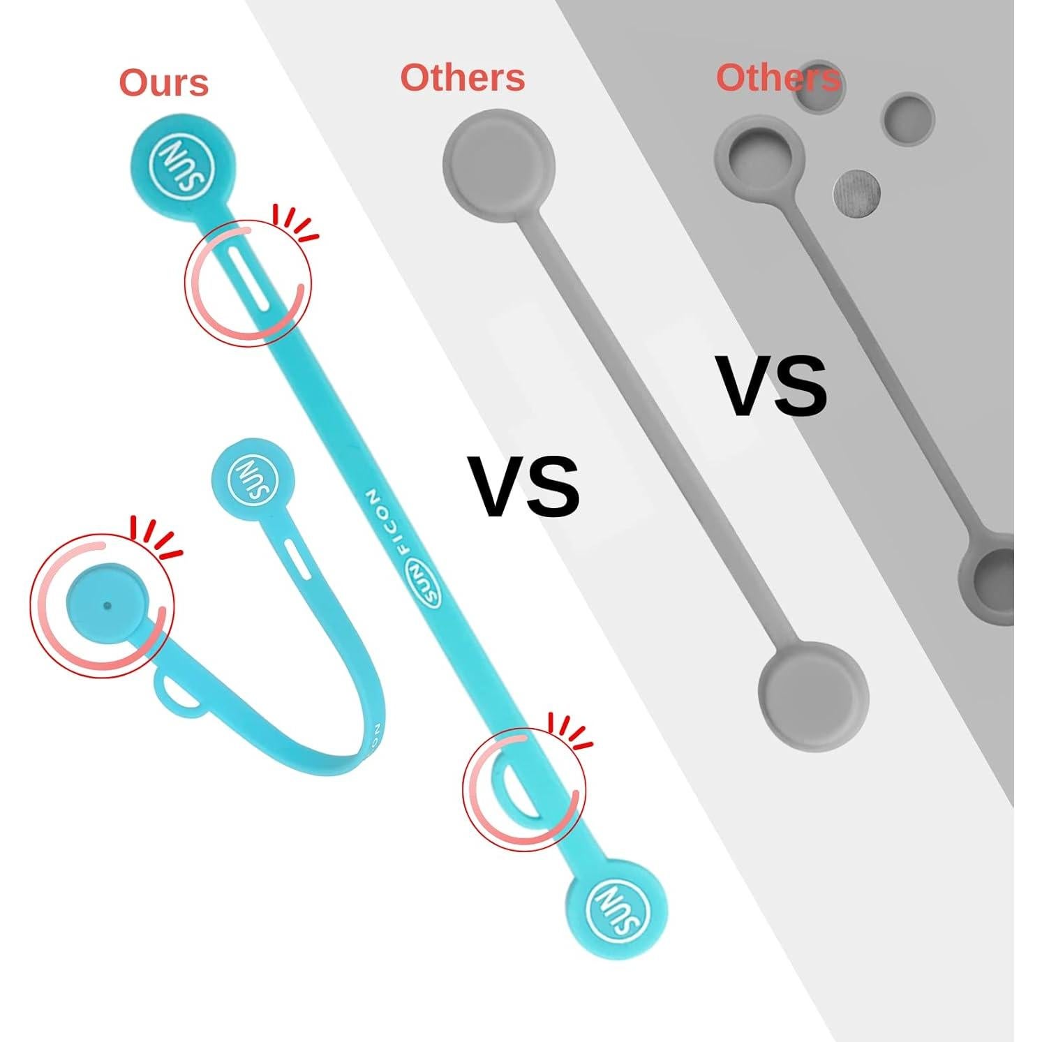 Organizadores Magnéticos de Cables SUNFICON 10 Pcs Multicolor