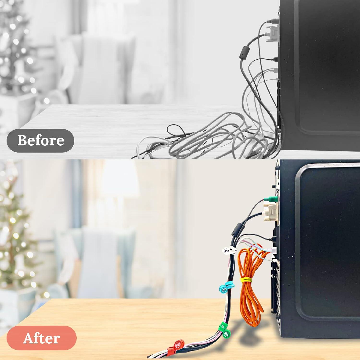 Organizadores Magnéticos de Cables SUNFICON 10 Pcs Multicolor