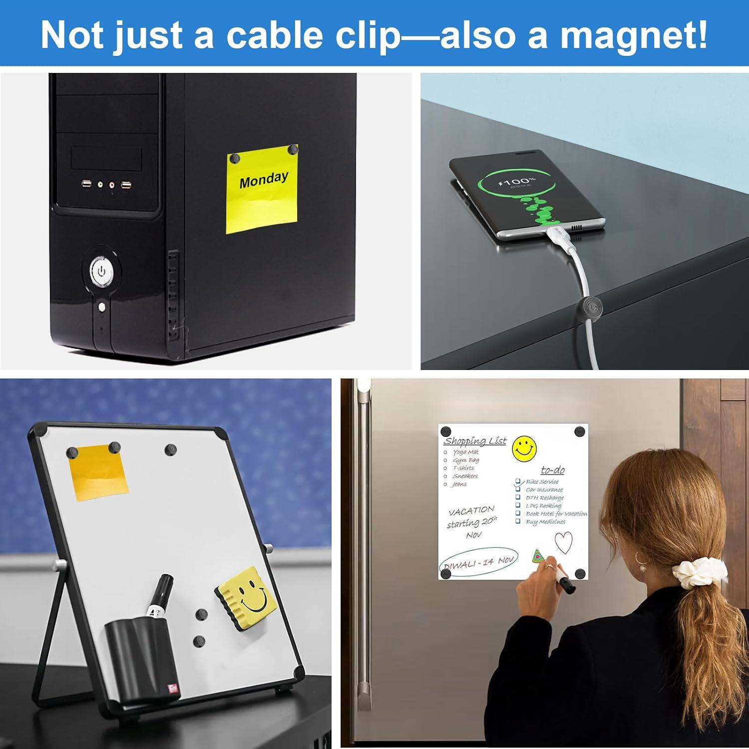 Soportes Magnéticos para Cables Wanheart 6 Clips Redondos