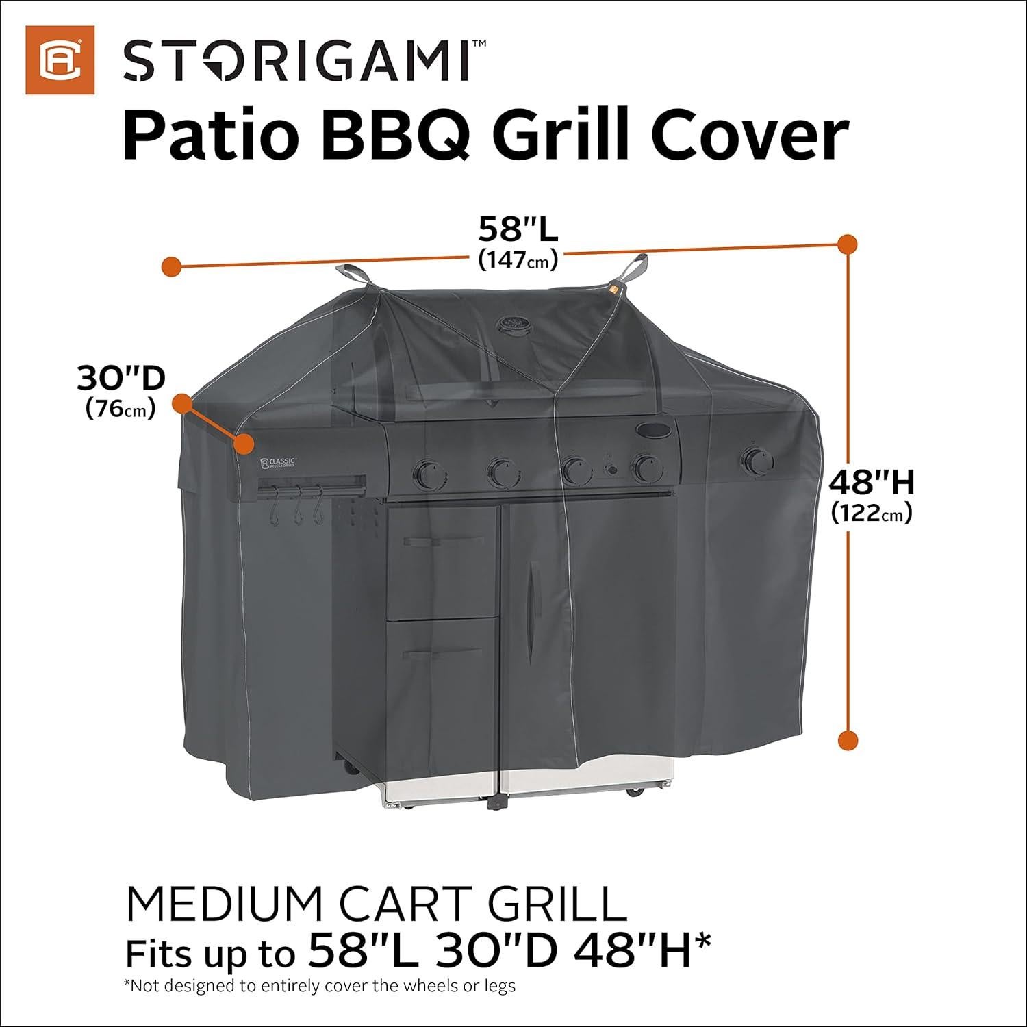 Funda para Parrilla Classic Accessories 58" Resistente al Agua