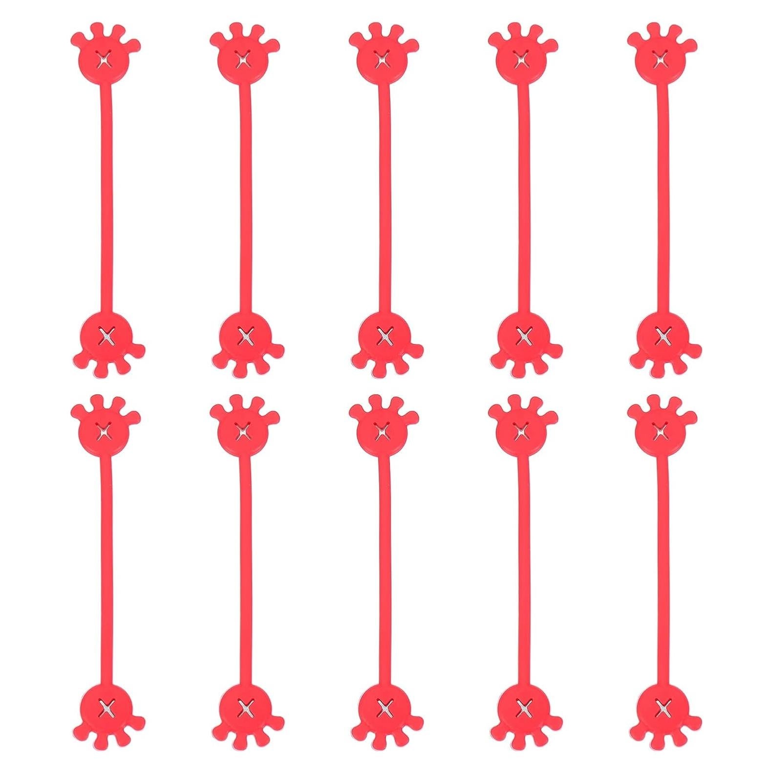 Sujetadores de Cable Magnéticos PATIKIL 10 Pcs Silicona Roja
