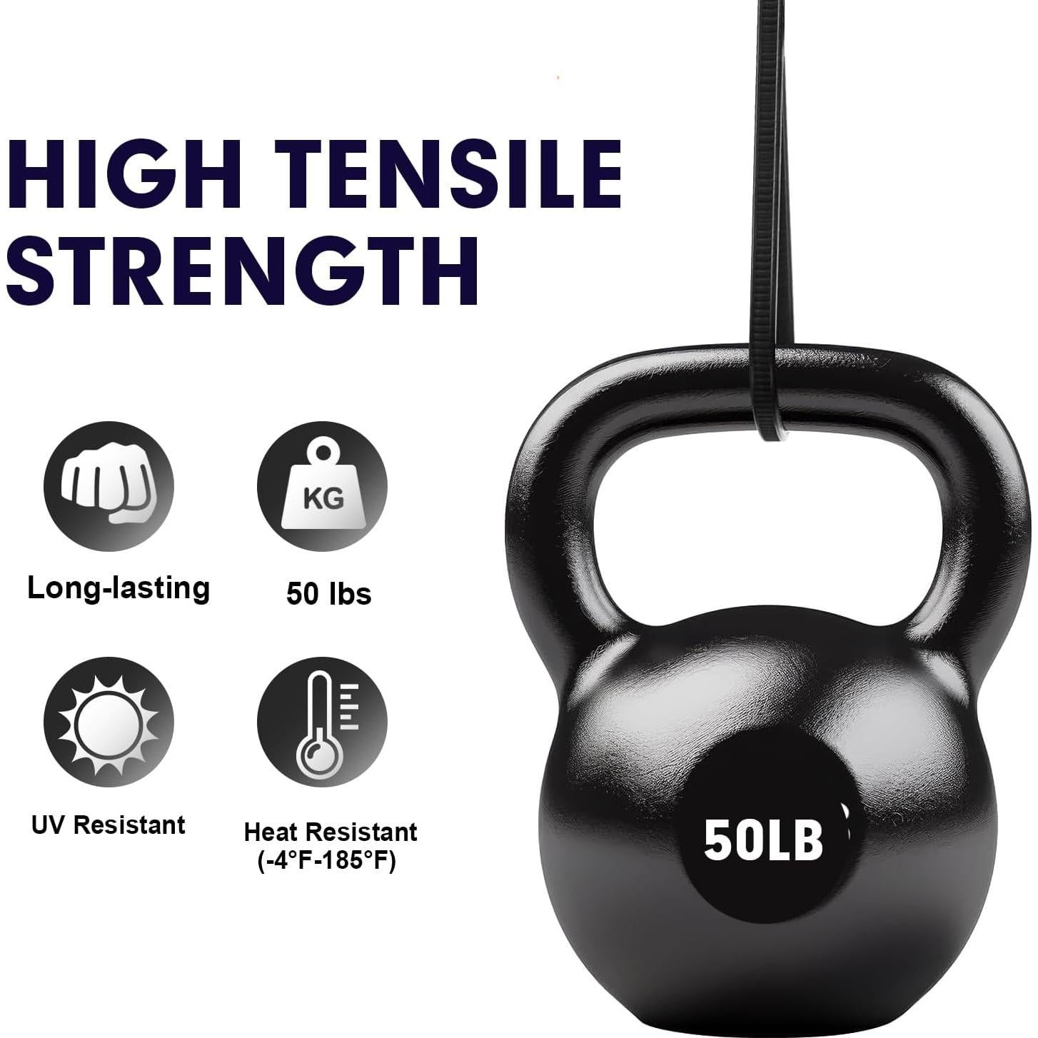 Bridas de Cable RAZCC 1200pcs 40.64cm Nylon 50lb Negras