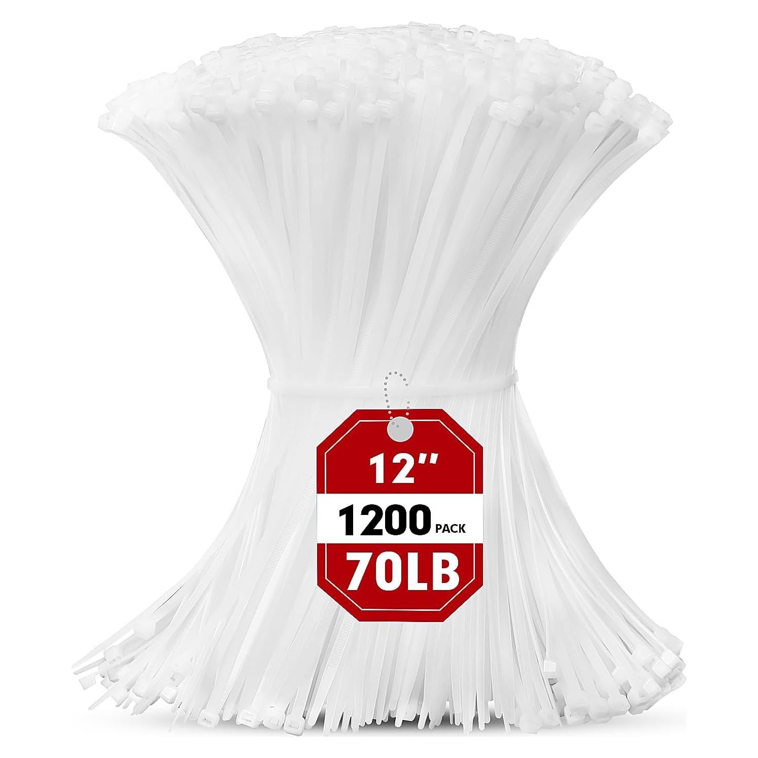 Bridas de Nylon RAZCC 1200pcs 30.48cm 70lb Resistencia