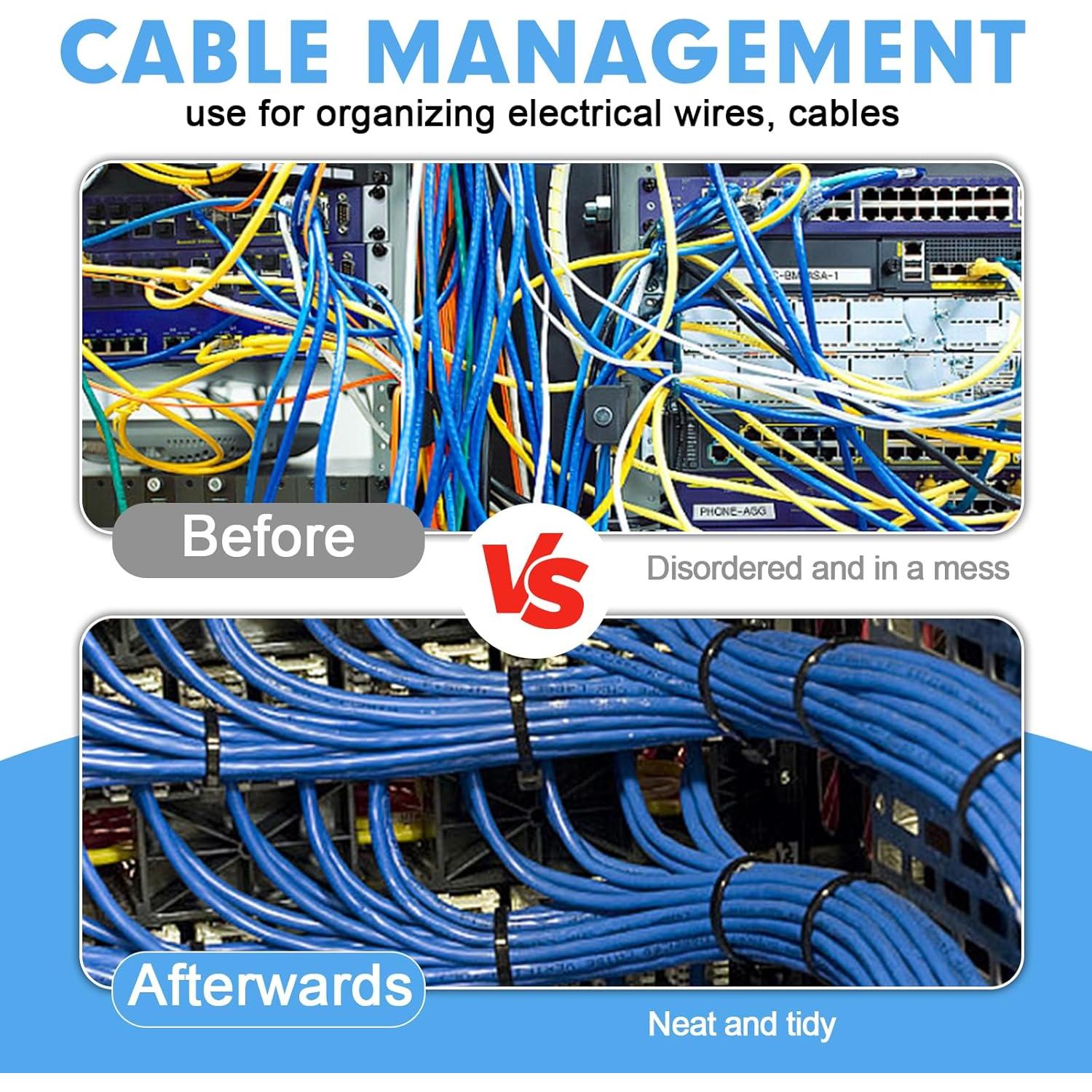 Bridas de Plástico RAZCC 400 Piezas 20-46 cm Negras