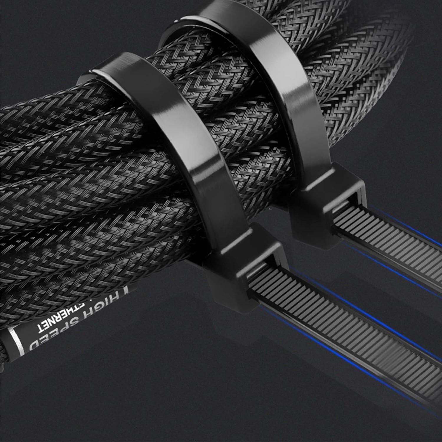 100 Piezas Corbatas de Cable Negras VTECHOLOGY 20,32 cm