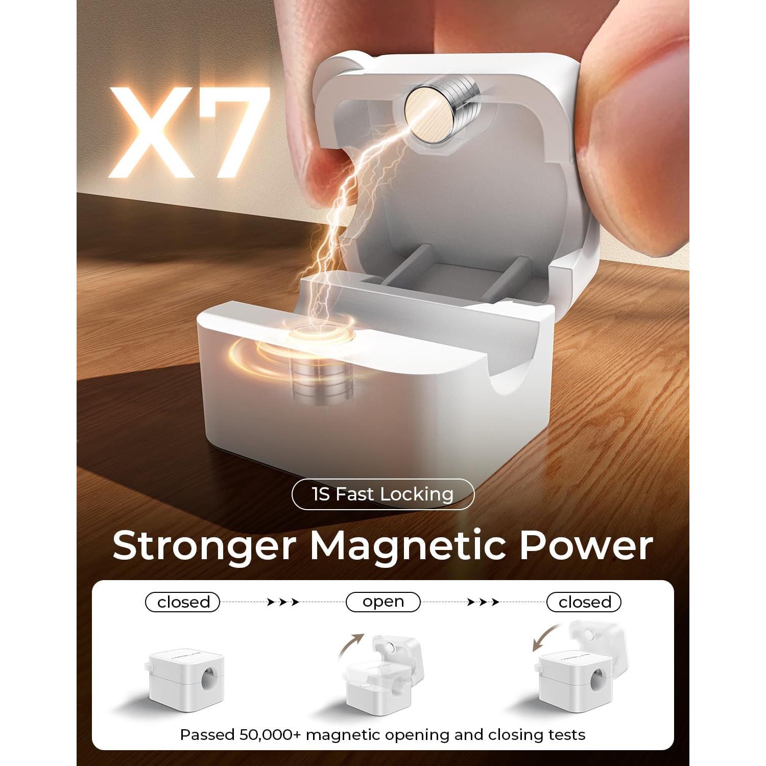 Paquete de 10 Clips Organizadores de Cables MRGLAS Blanco