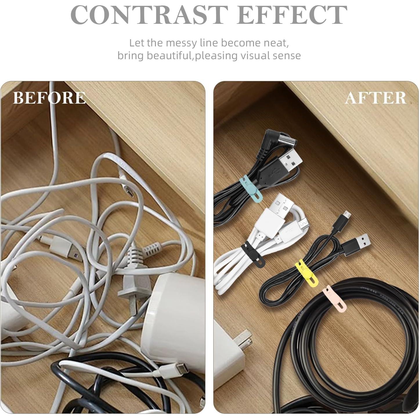 30 Correas de Cable de Silicona Donruby - Reutilizables 6 Colores