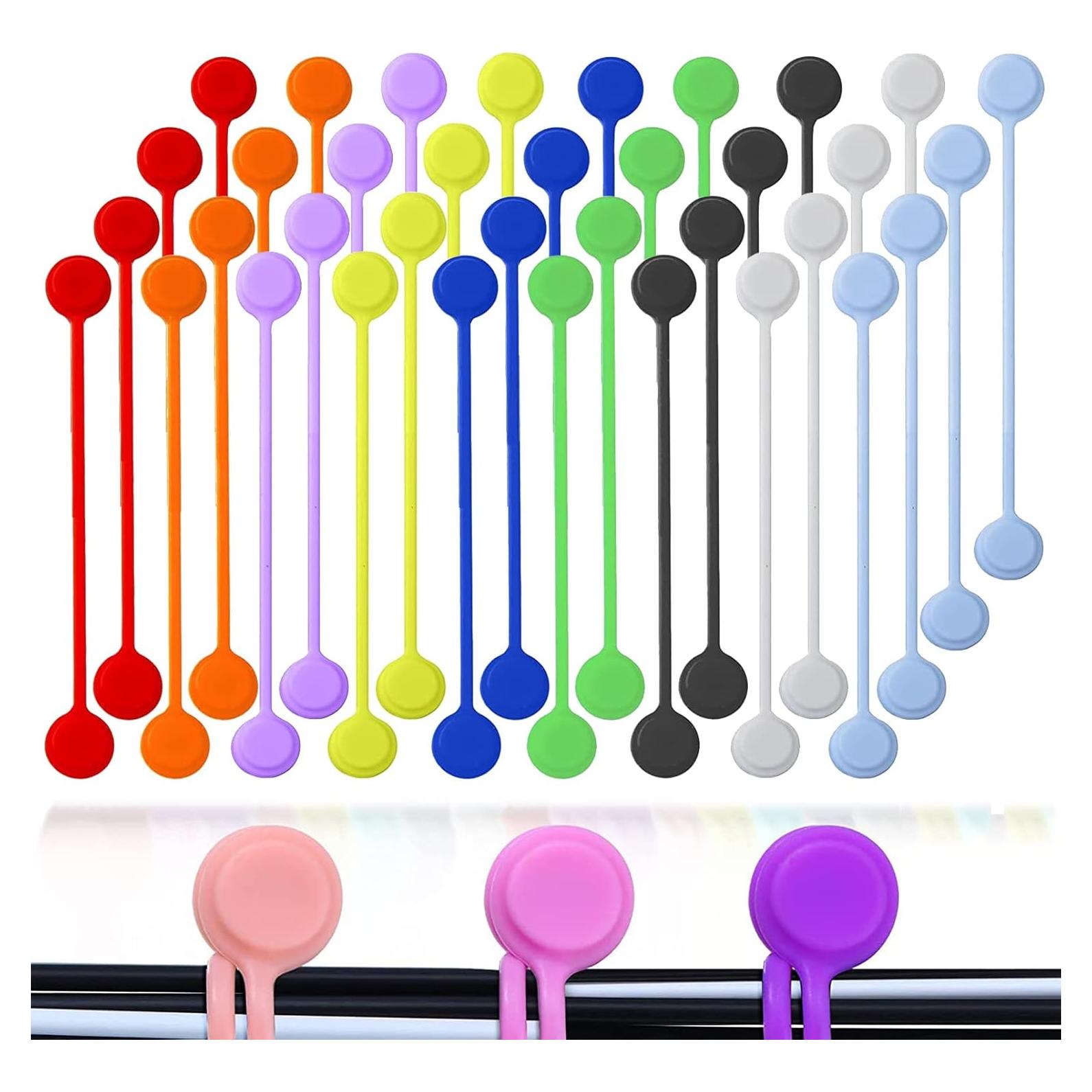 36 Sujetadores Magnéticos de Cable MejorJonny 10,92 cm Silicona