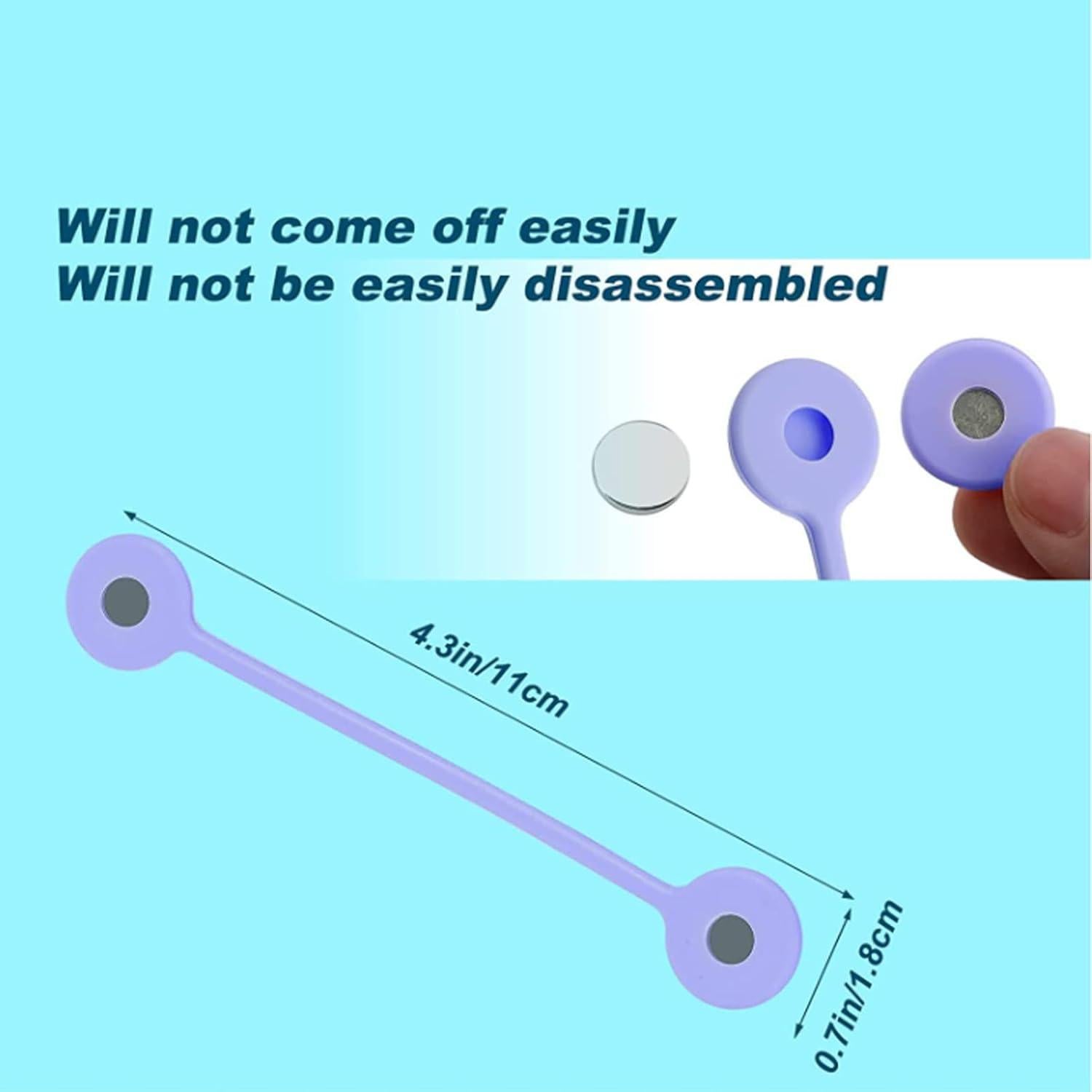 36 Sujetadores Magnéticos de Cable MejorJonny 10,92 cm Silicona