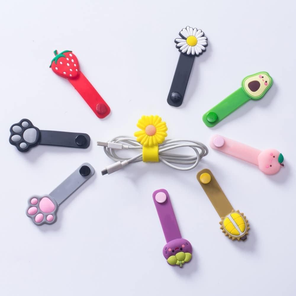 12 Organizadores de Cable de Silicona JiathreeJ Multicolor